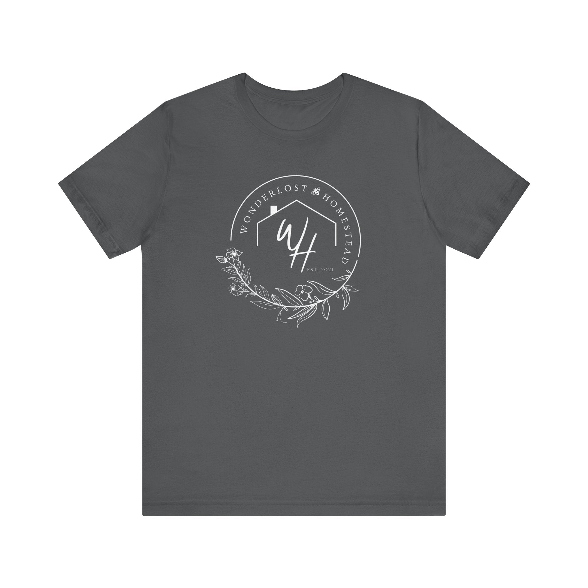 Unisex Short Sleeve T-Shirt, White Logo