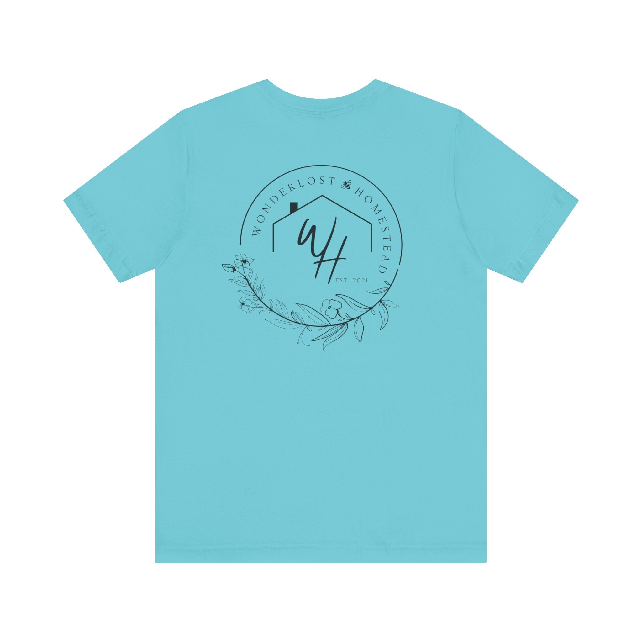 Unisex Short Sleeve T-Shirt, Black Logo (Front/Back Designs)