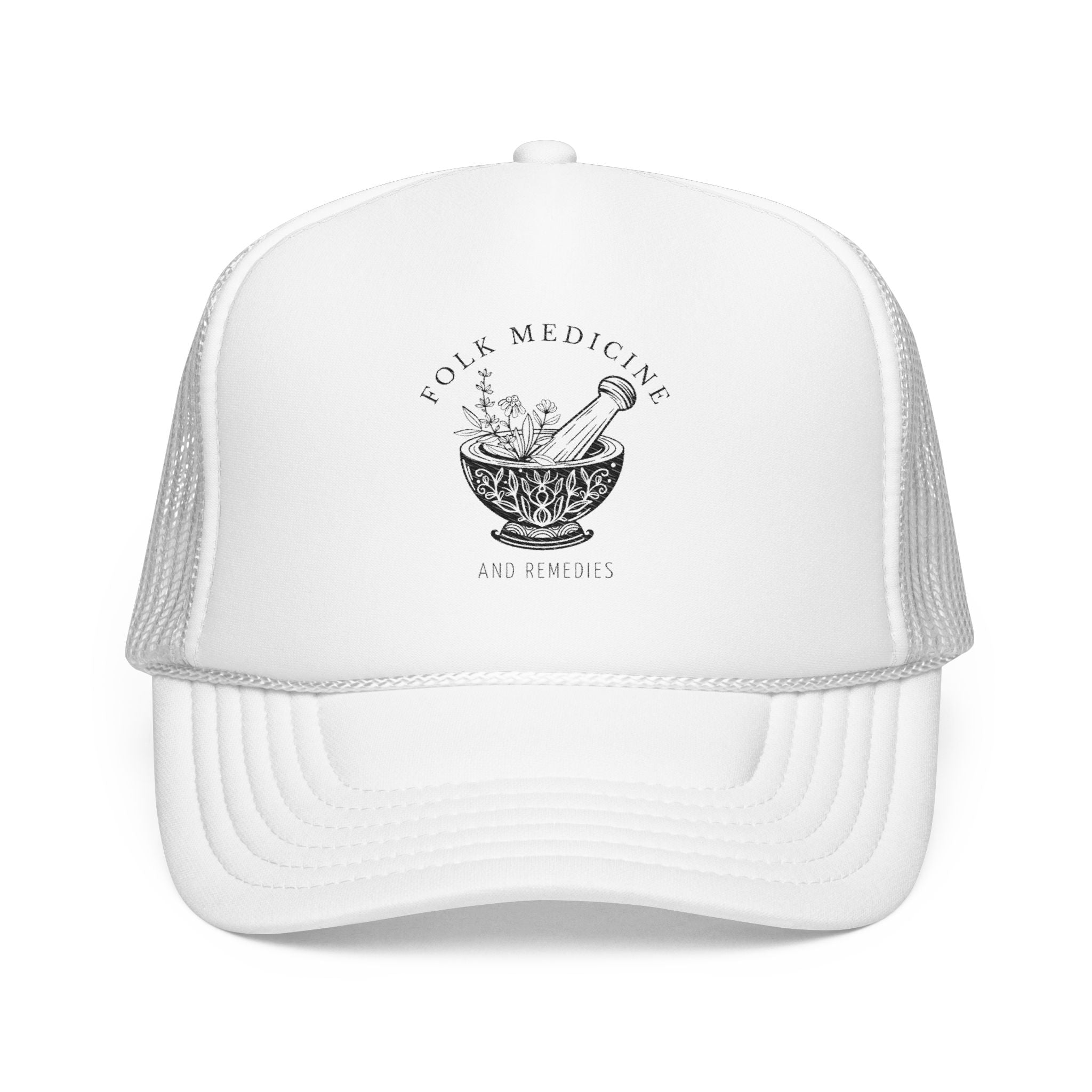 Foam Trucker Hat, Black Logo