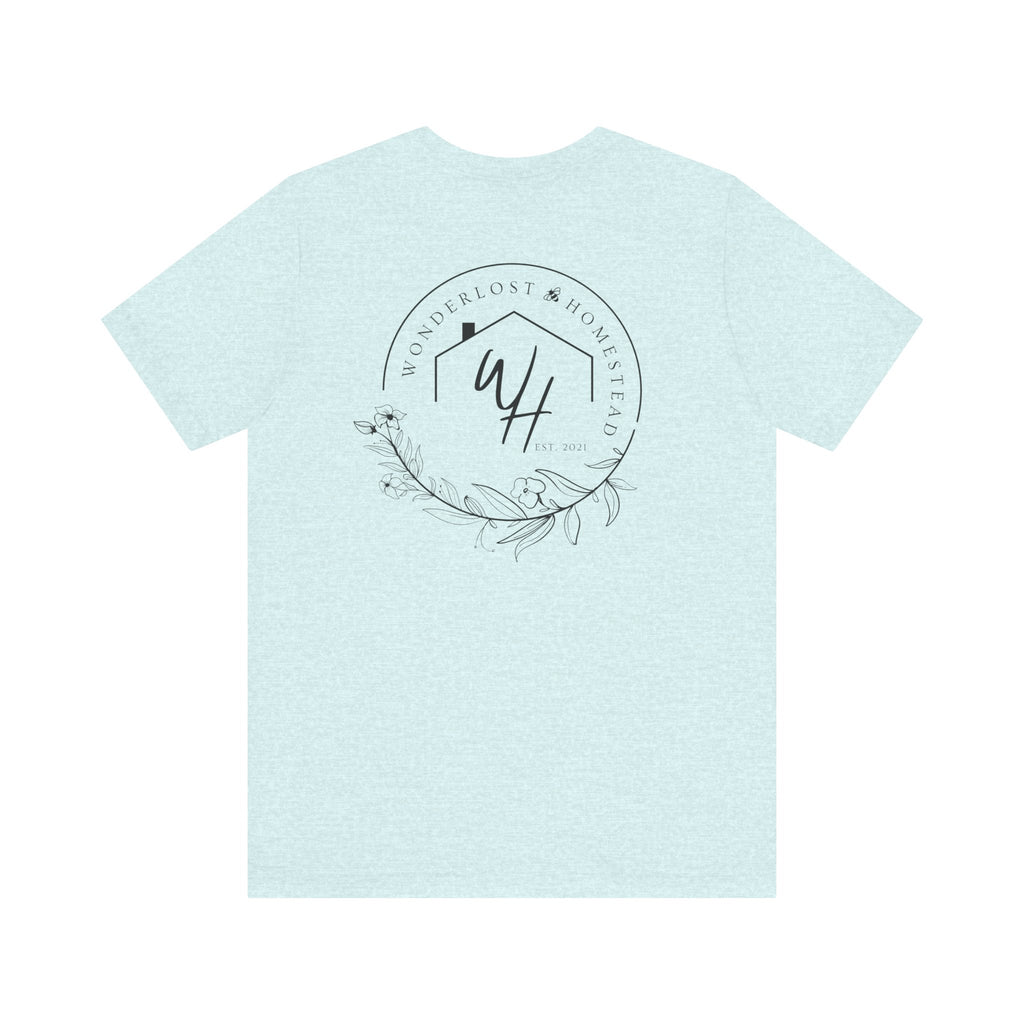 Unisex Short Sleeve T-Shirt, Black Logo (Front/Back Designs)