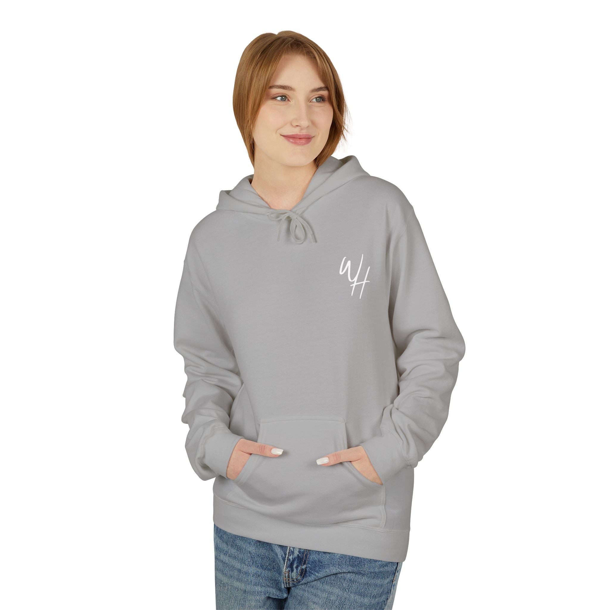 Unisex Hoodie, White Logo (Front/Back Designs)