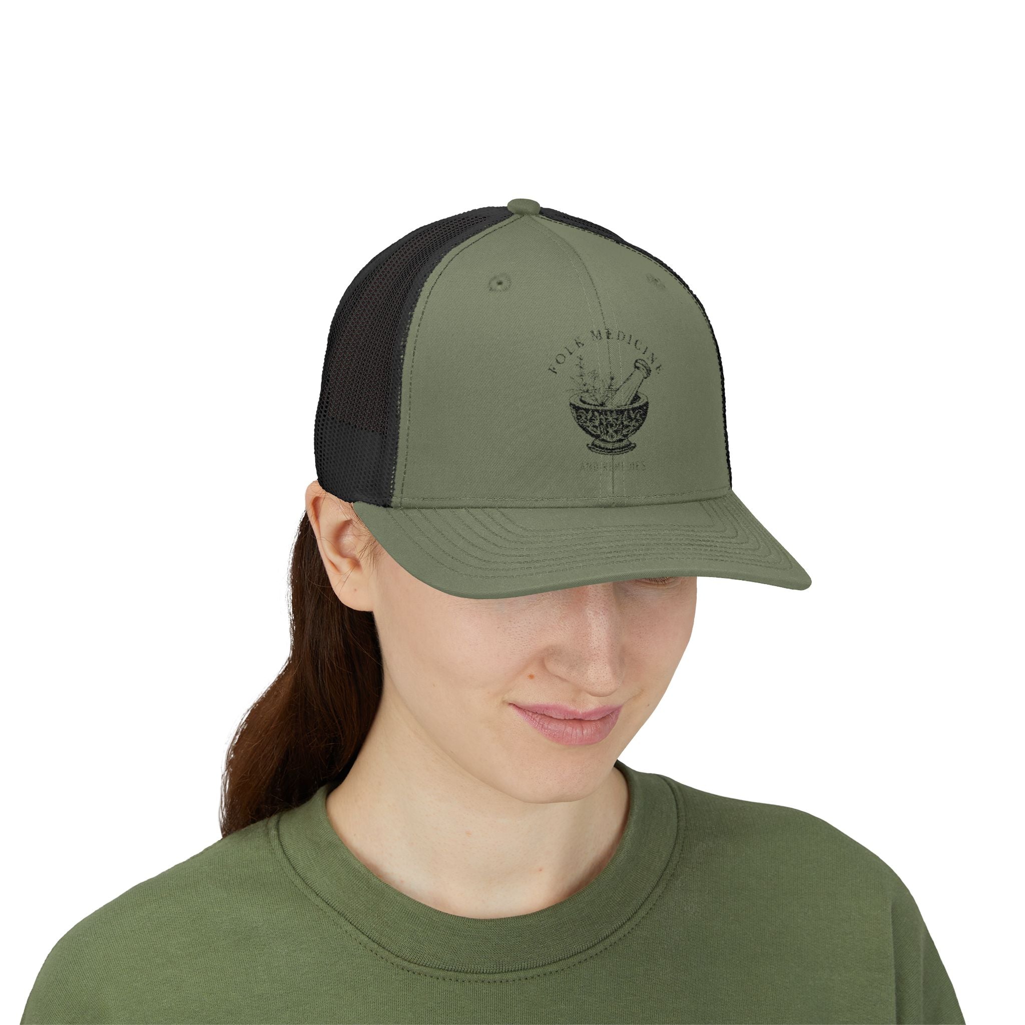 Snapback Trucker Cap - Black Logo
