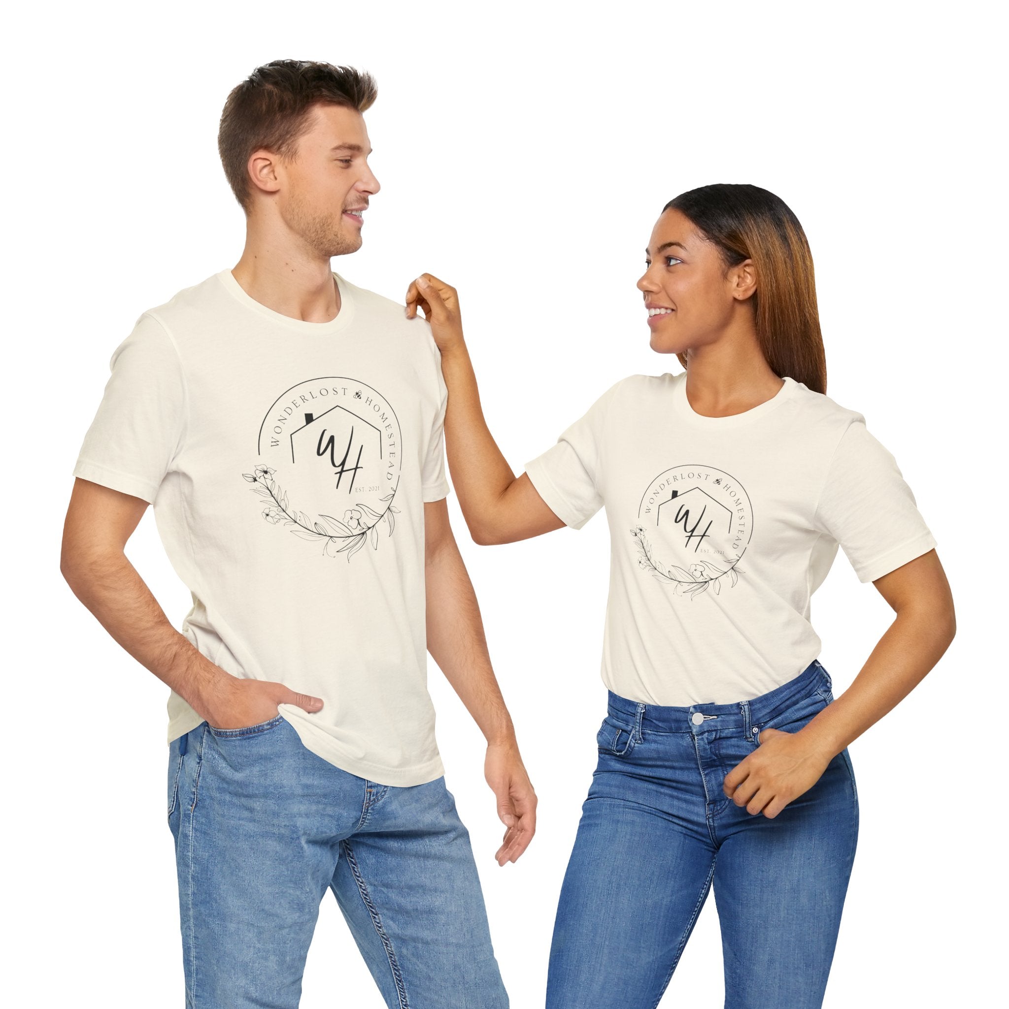 Unisex Short Sleeve T-Shirt, Black Logo