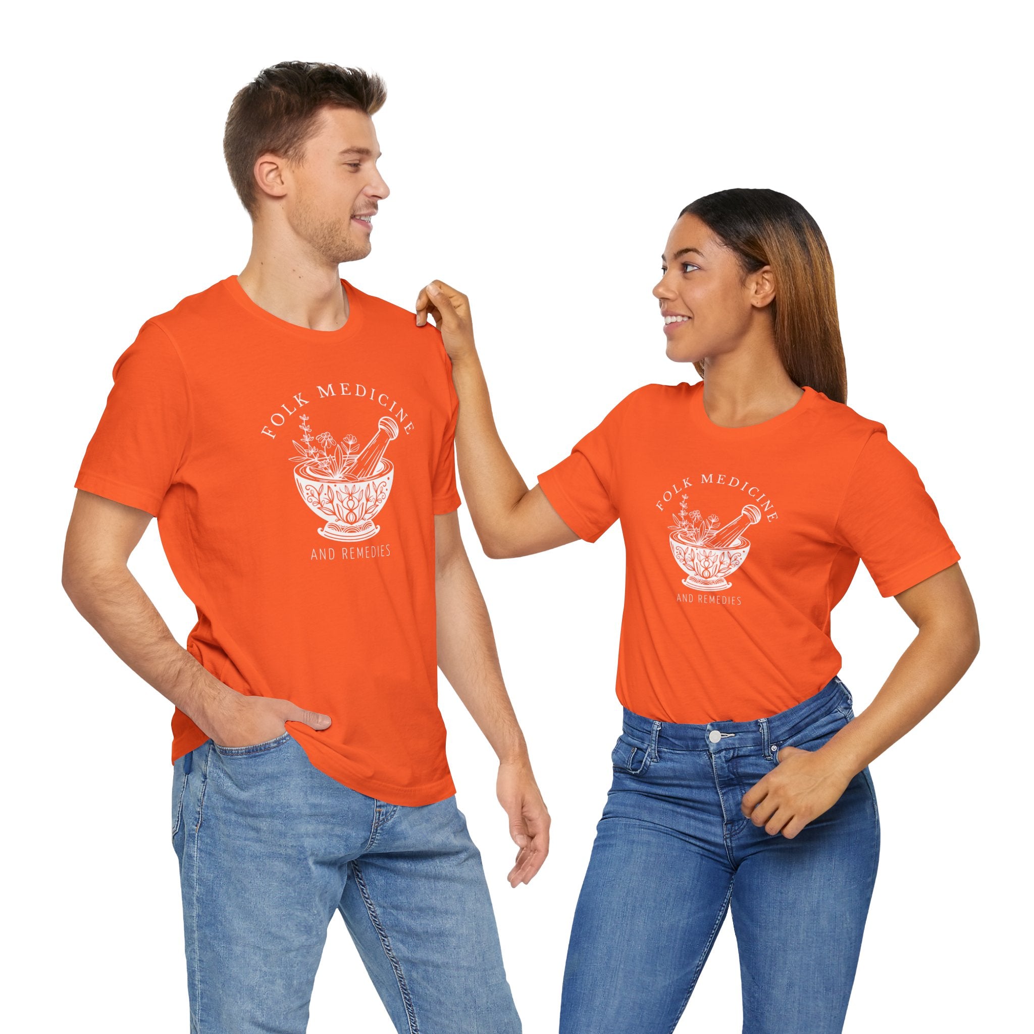 Unisex Short Sleeve T-Shirt, White Logo