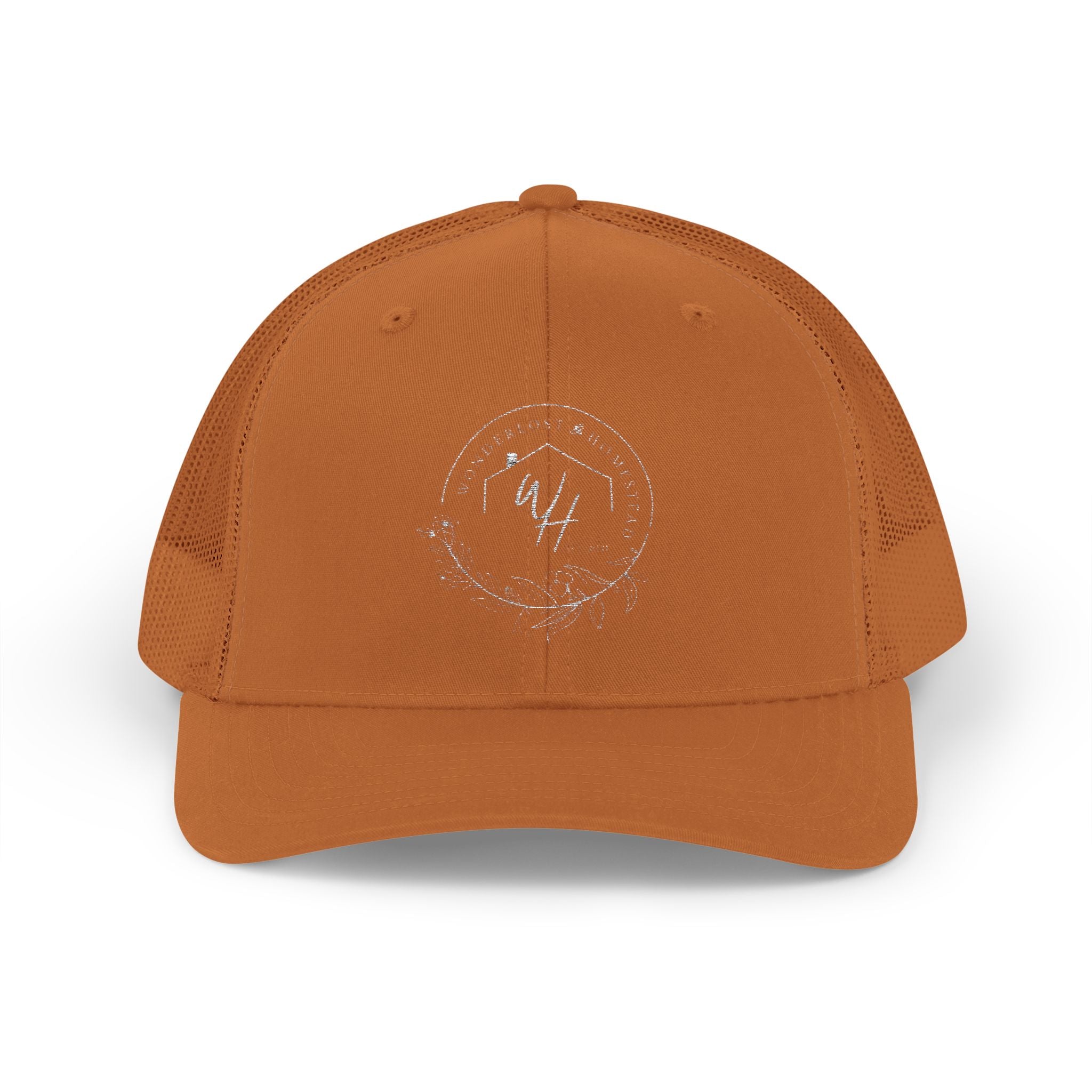 Snapback Trucker Cap, White Logo