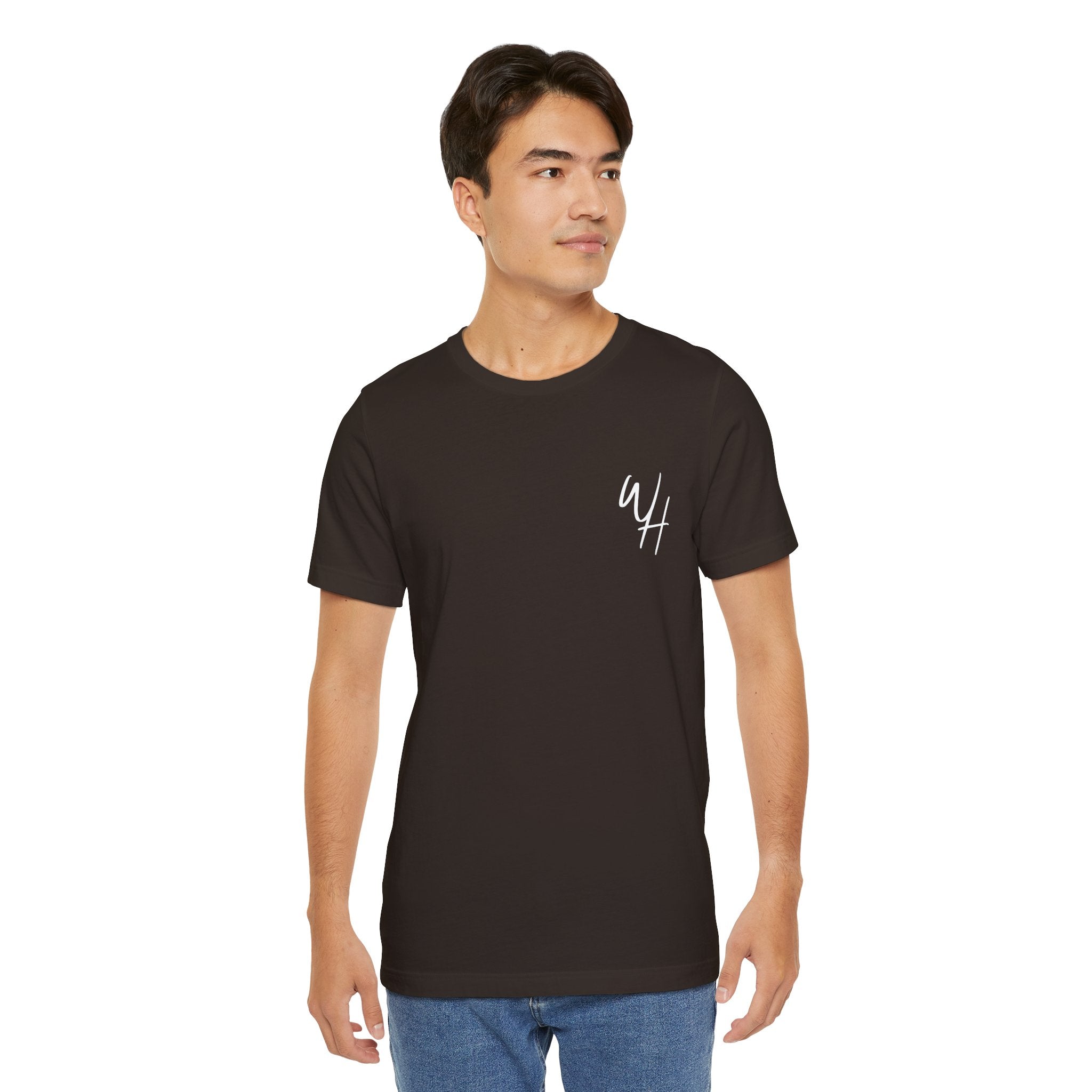 Unisex Short Sleeve T-Shirt, White Logo (Front/Back Designs)