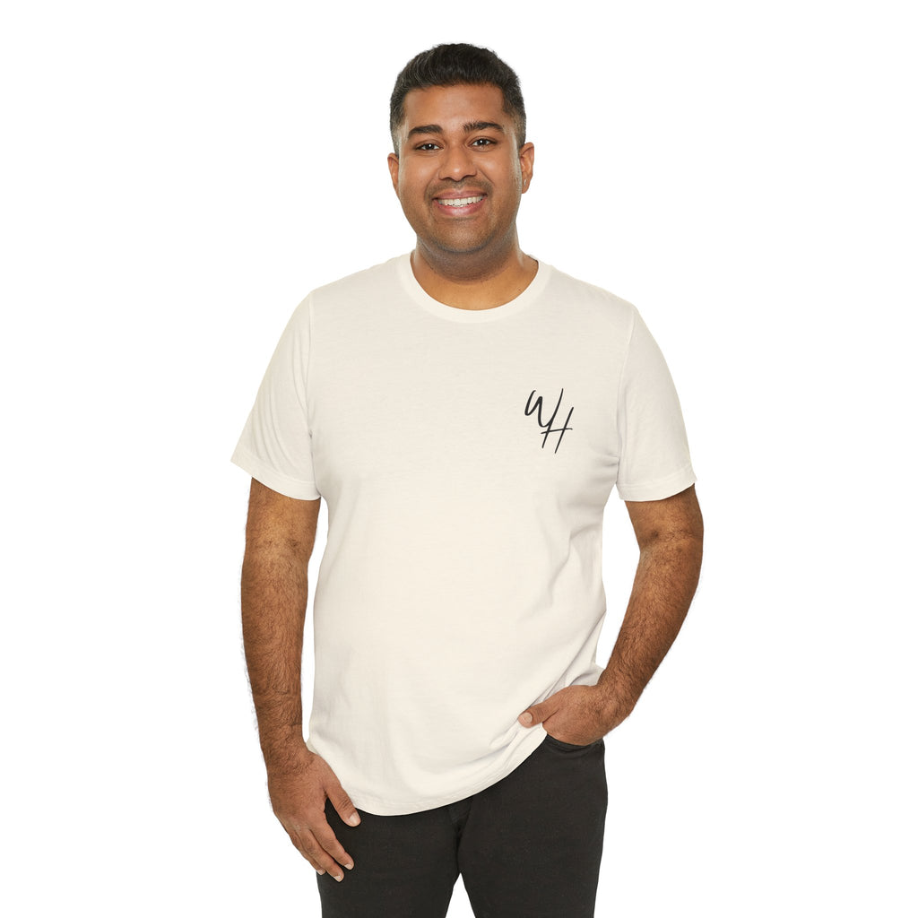 Unisex Short Sleeve T-Shirt, Black Logo (Front/Back Designs)