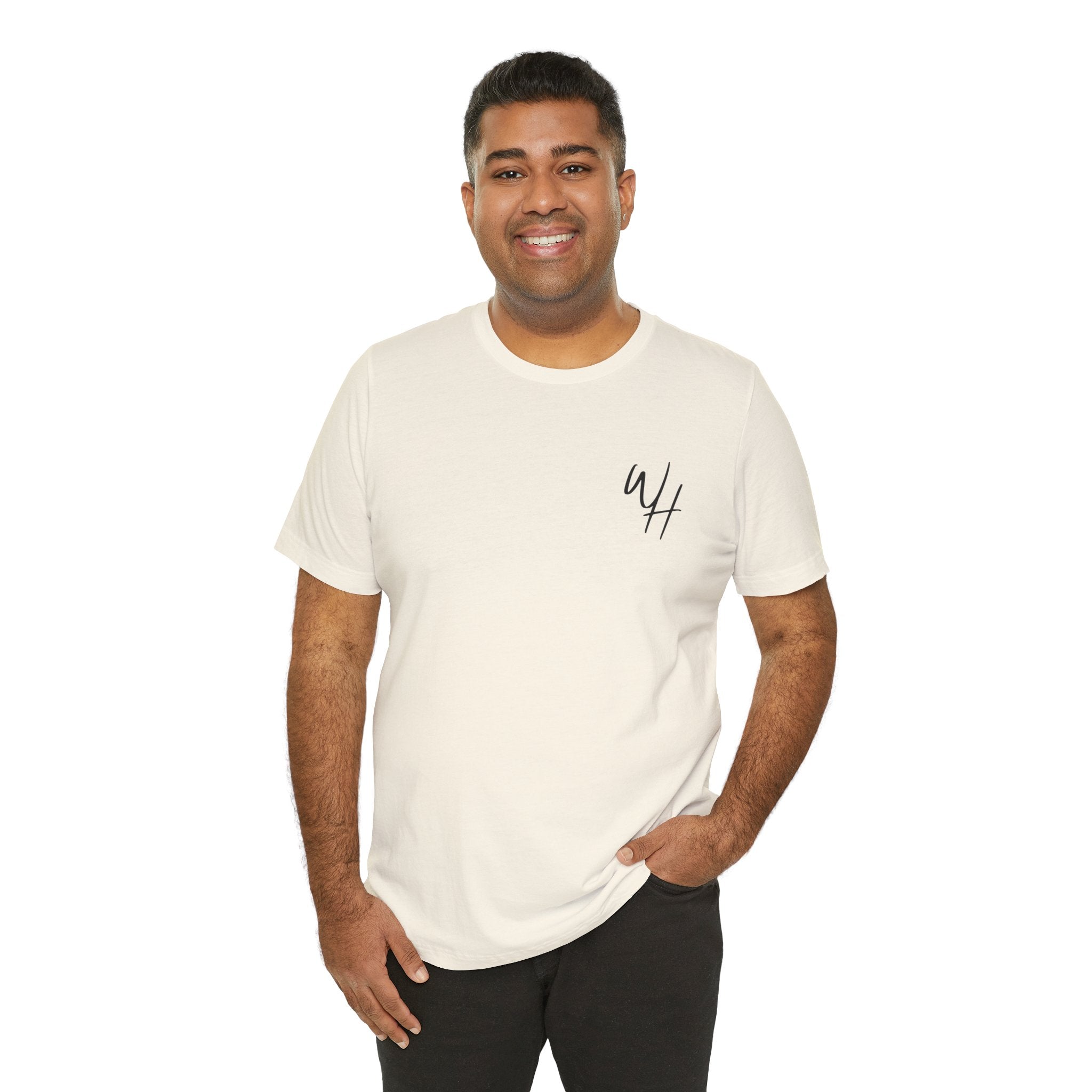 Unisex Short Sleeve T-Shirt, Black Logo (Front/Back Designs)