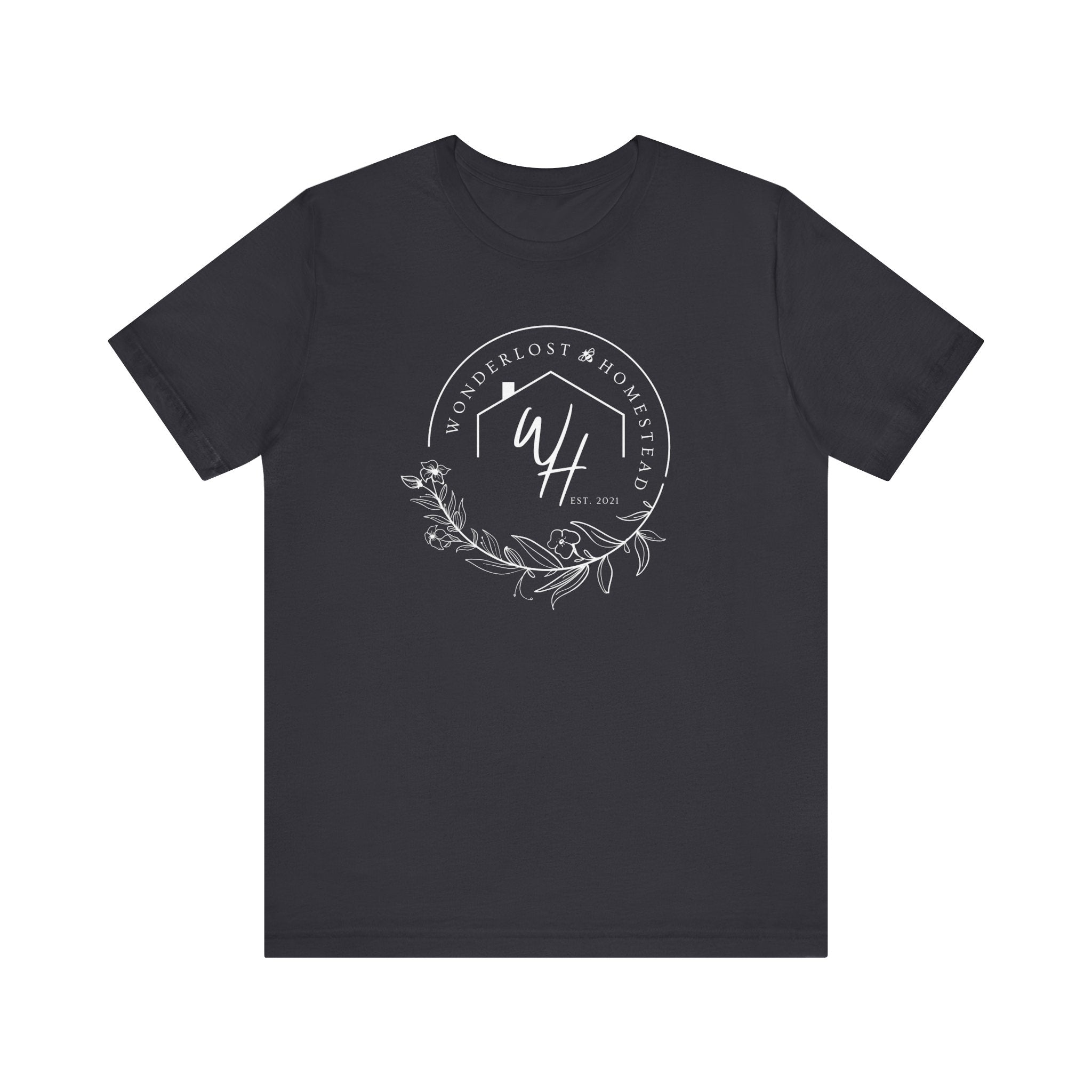 Unisex Short Sleeve T-Shirt, White Logo