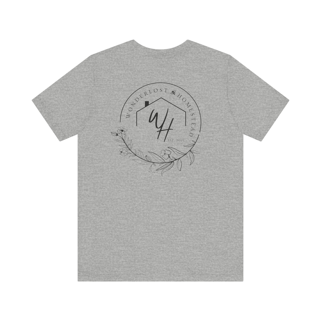 Unisex Short Sleeve T-Shirt, Black Logo (Front/Back Designs)