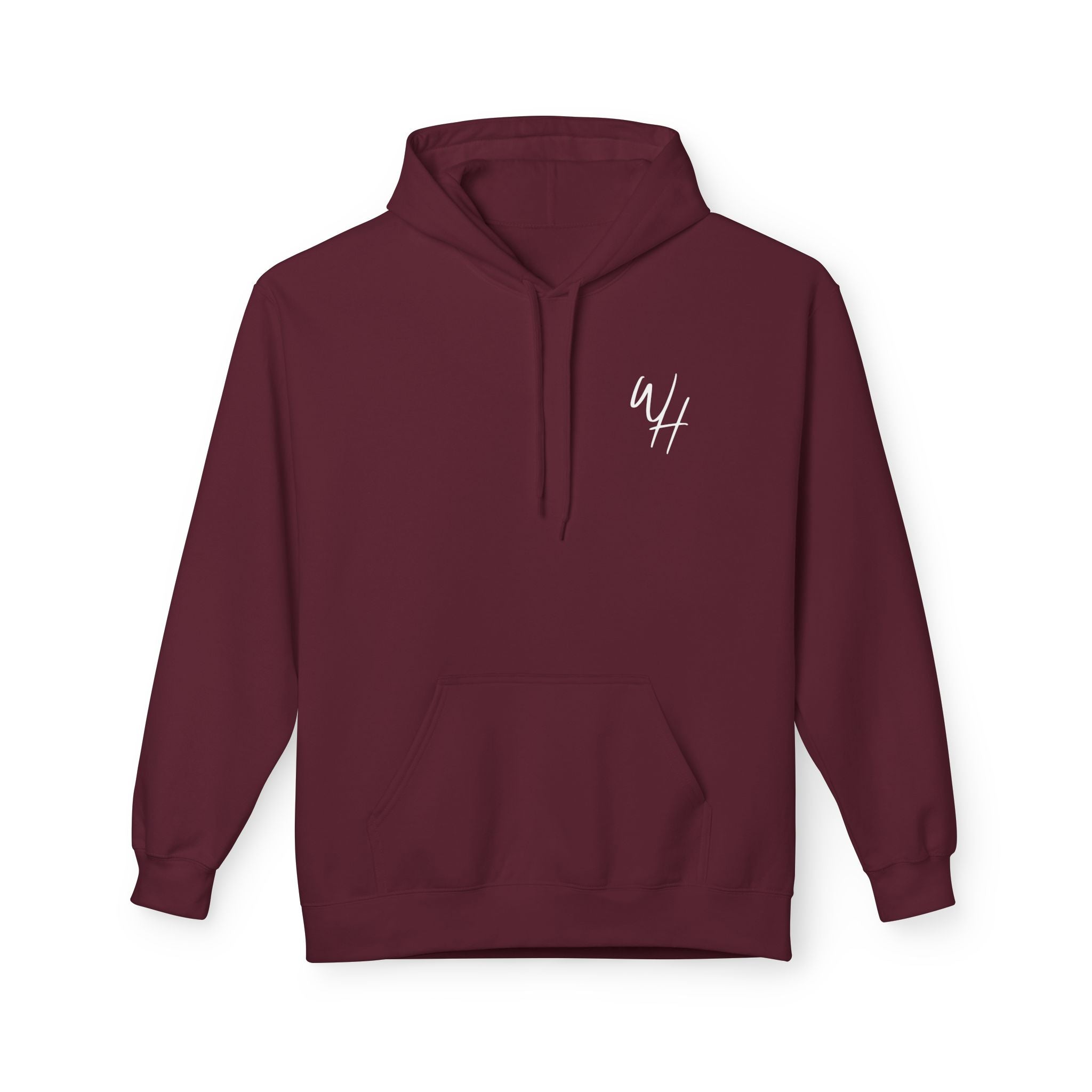 Unisex Hoodie, White Logo (Front/Back Designs)