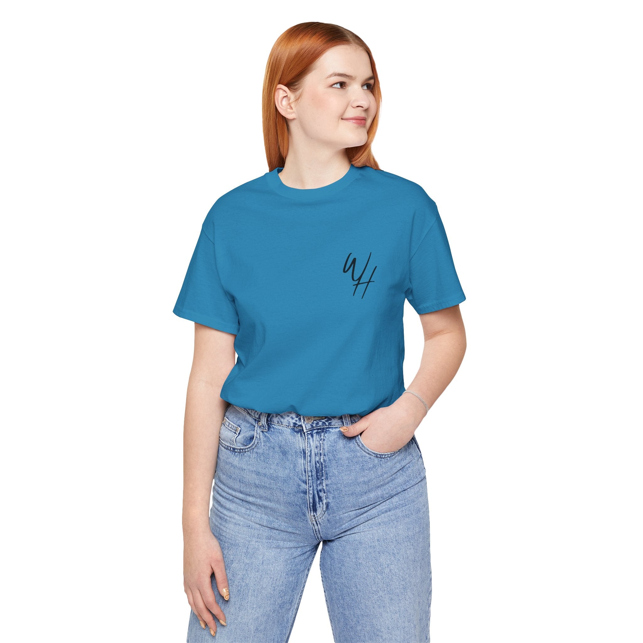 Unisex Short Sleeve T-Shirt, Black Logo (Front/Back Designs)
