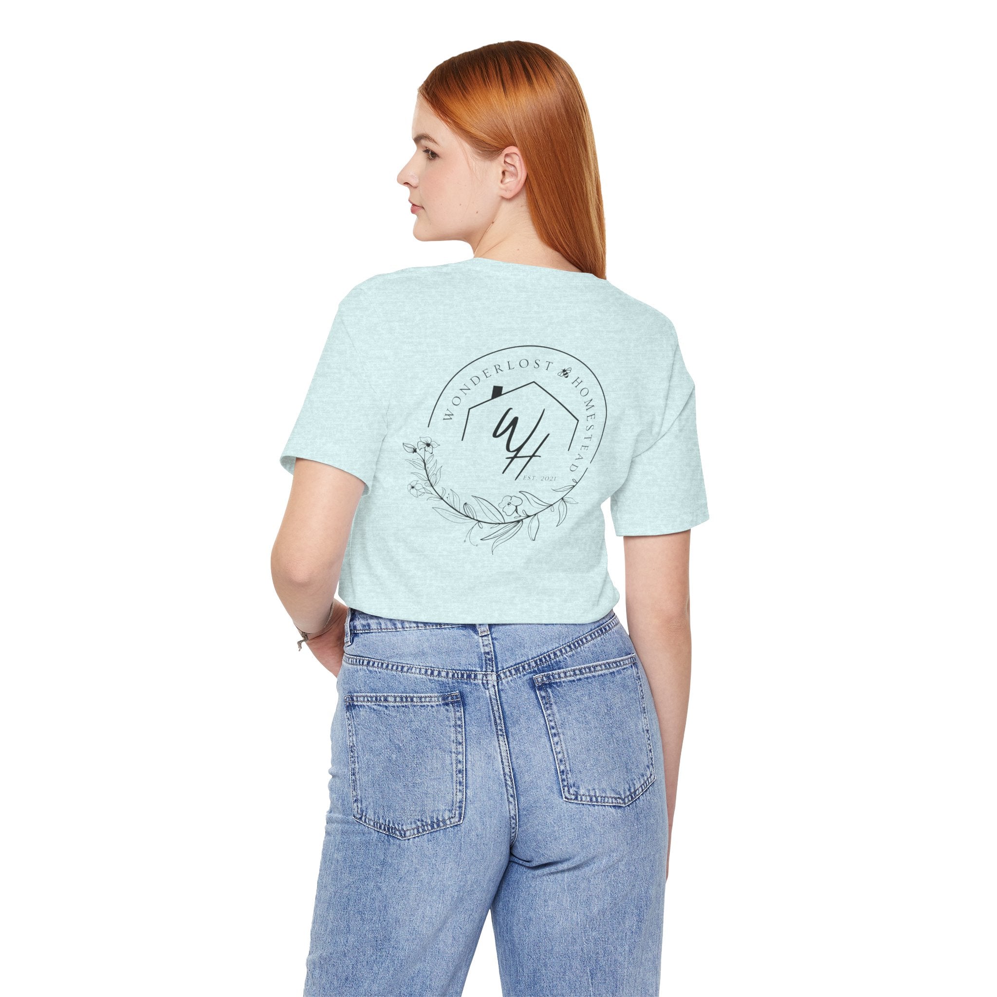 Unisex Short Sleeve T-Shirt, Black Logo (Front/Back Designs)