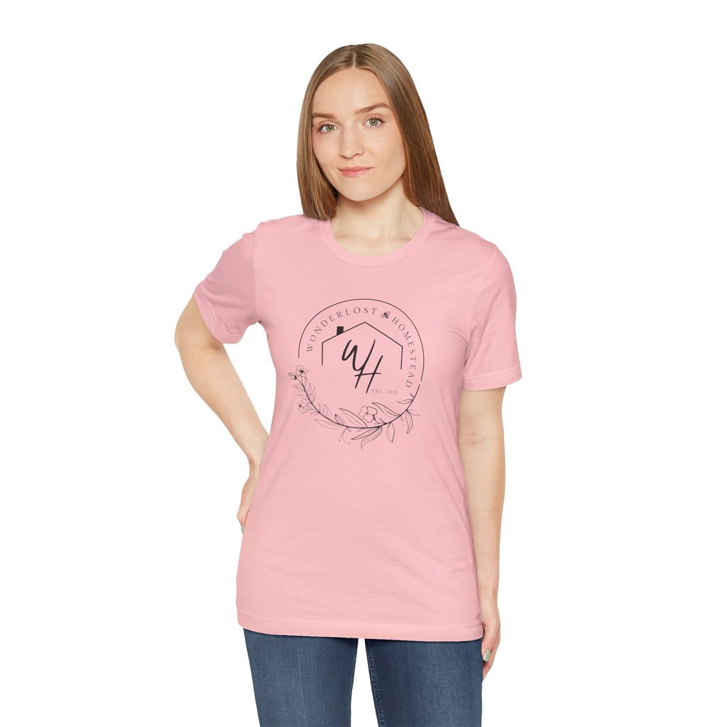Unisex Short Sleeve T-Shirt, Black Logo