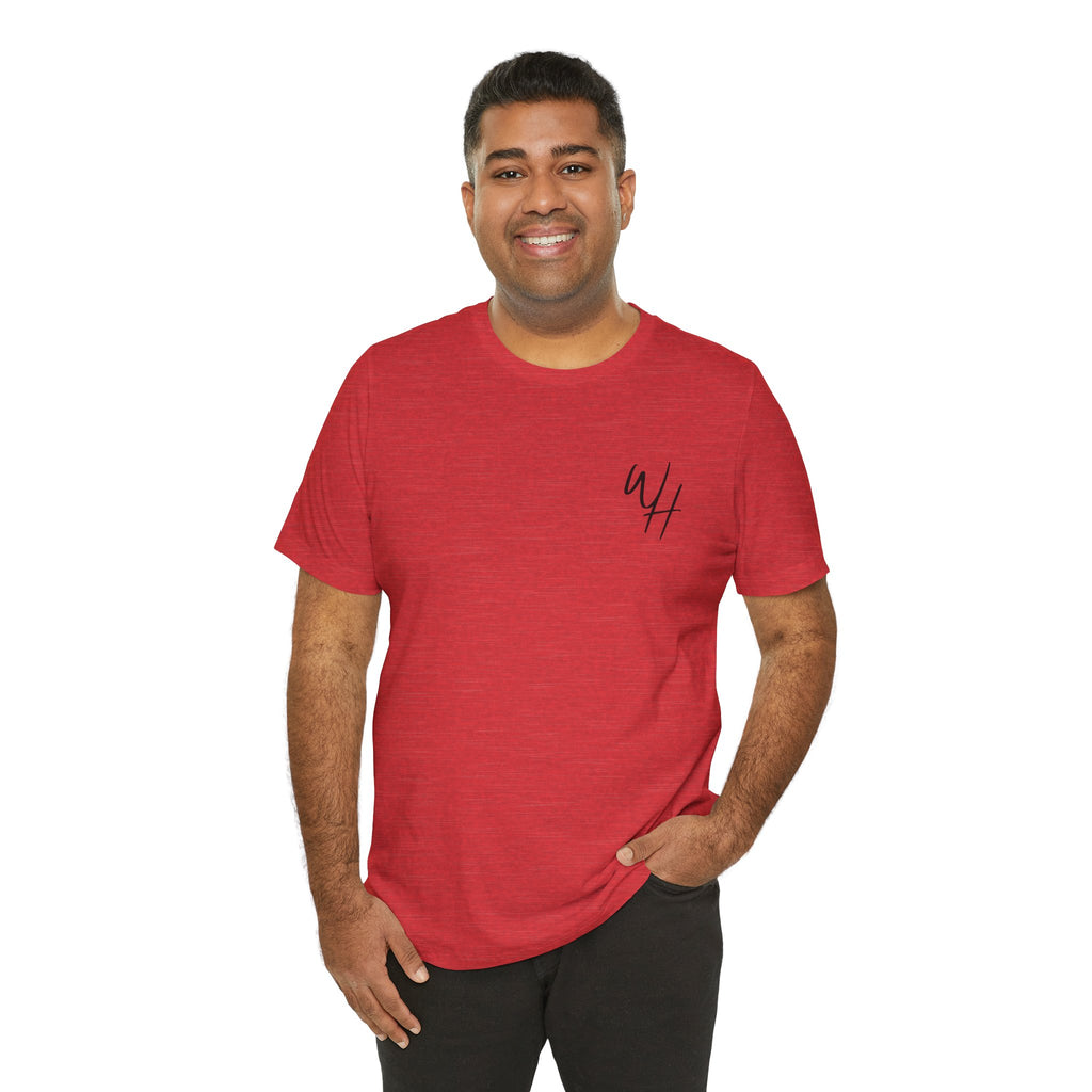 Unisex Short Sleeve T-Shirt, Black Logo (Front/Back Designs)