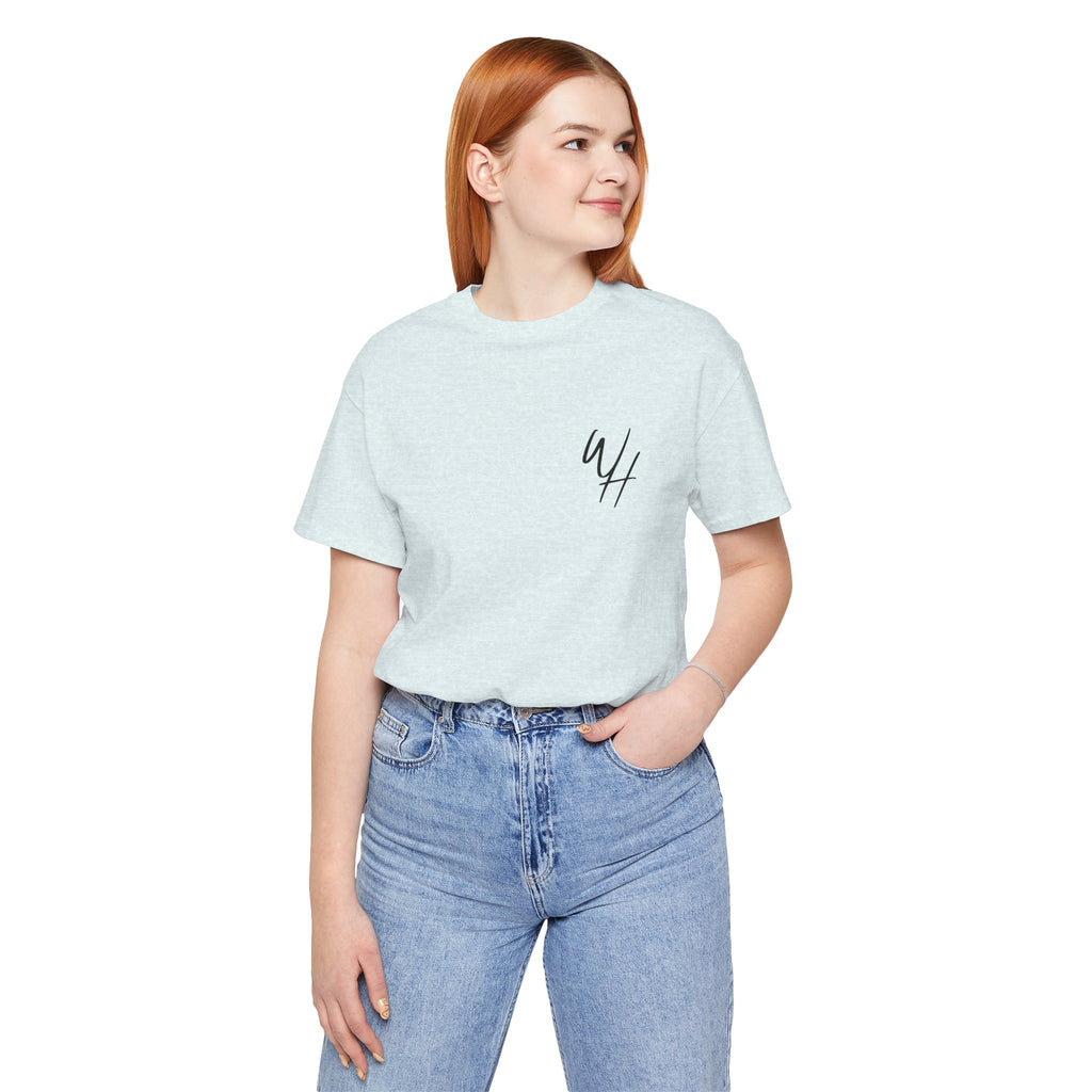 Unisex Short Sleeve T-Shirt, Black Logo (Front/Back Designs)