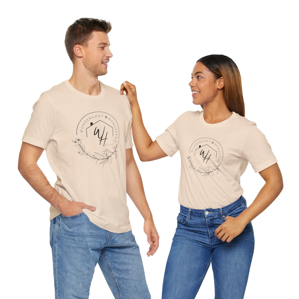 Unisex Short Sleeve T-Shirt, Black Logo
