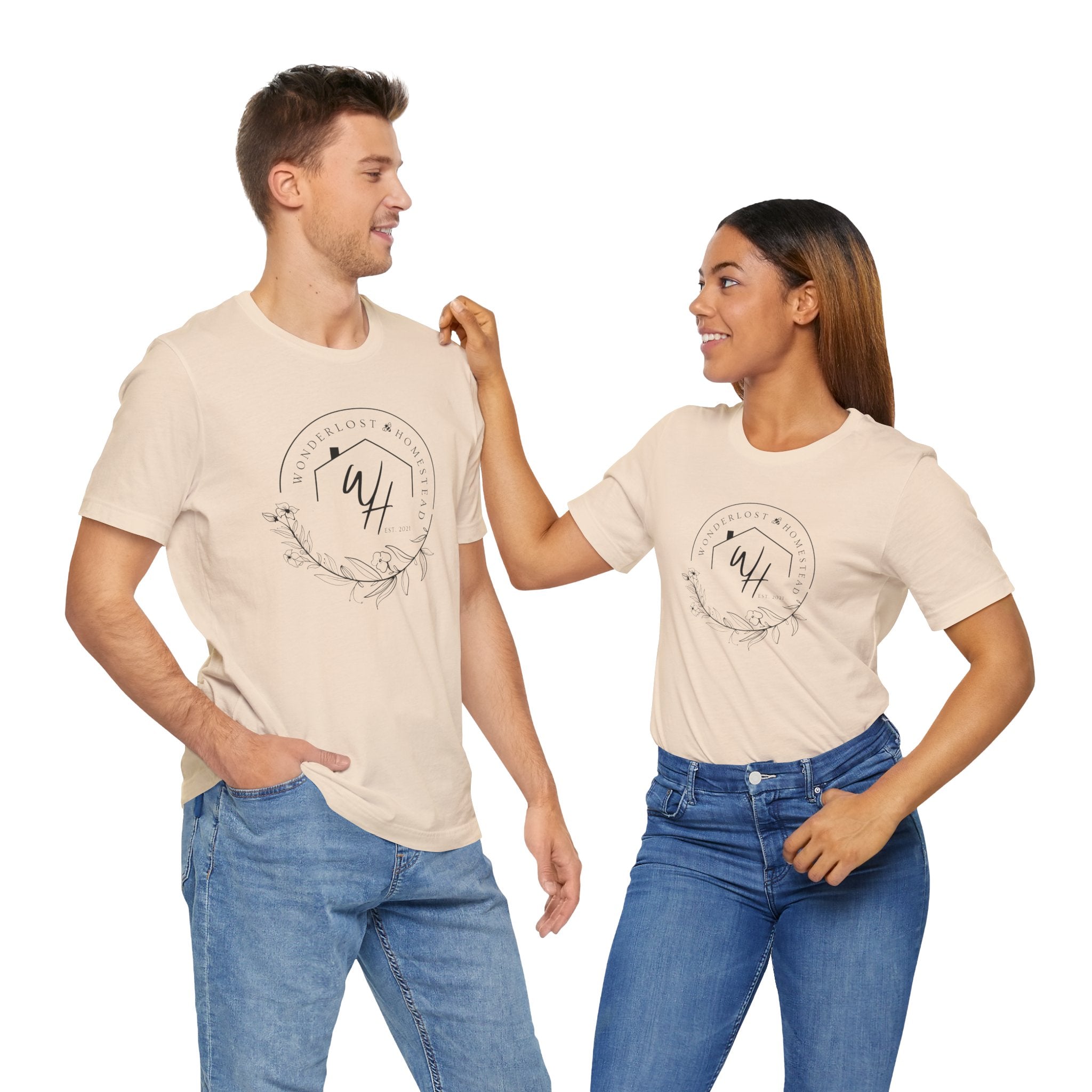 Unisex Short Sleeve T-Shirt, Black Logo