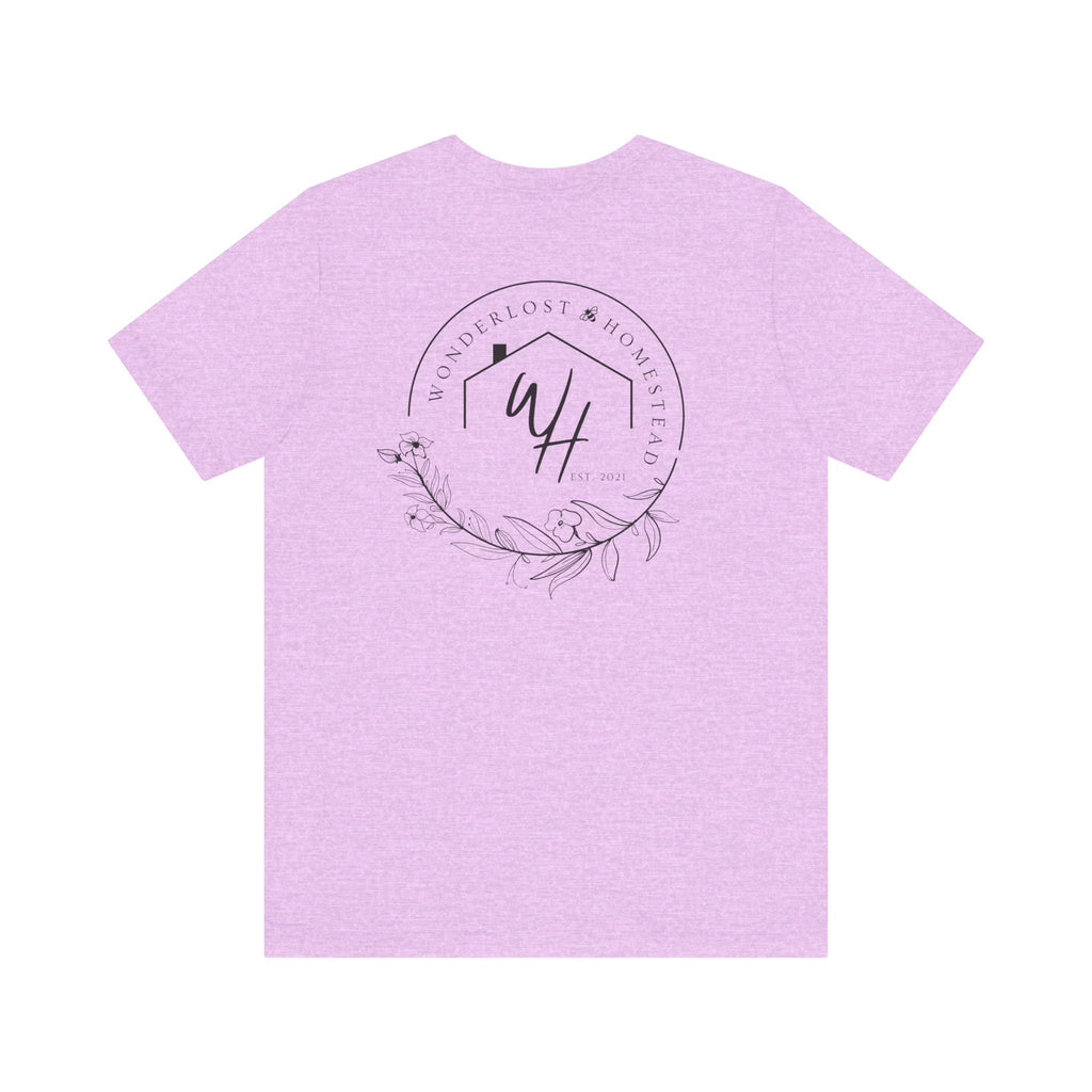 Unisex Short Sleeve T-Shirt, Black Logo (Front/Back Designs)