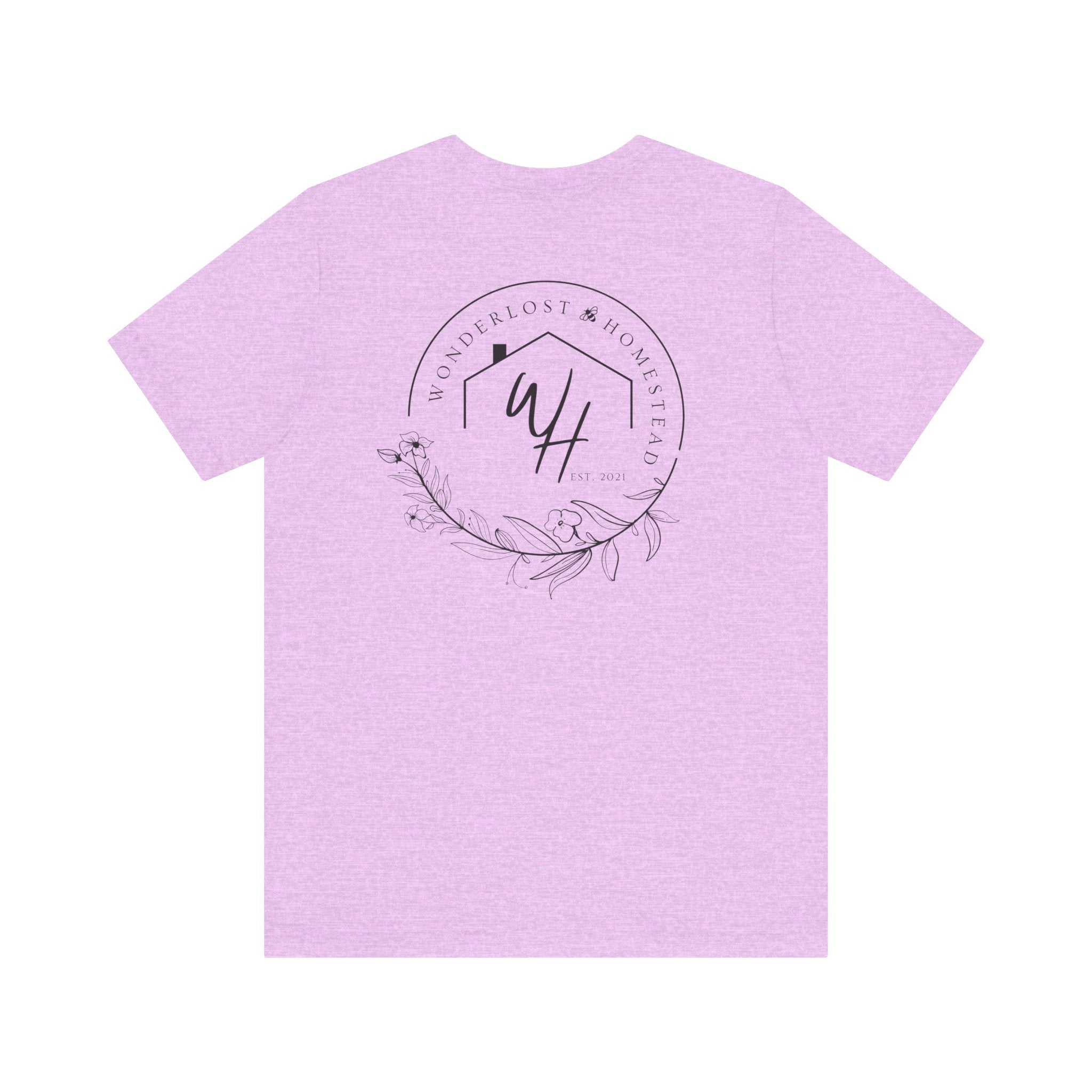 Unisex Short Sleeve T-Shirt, Black Logo (Front/Back Designs)
