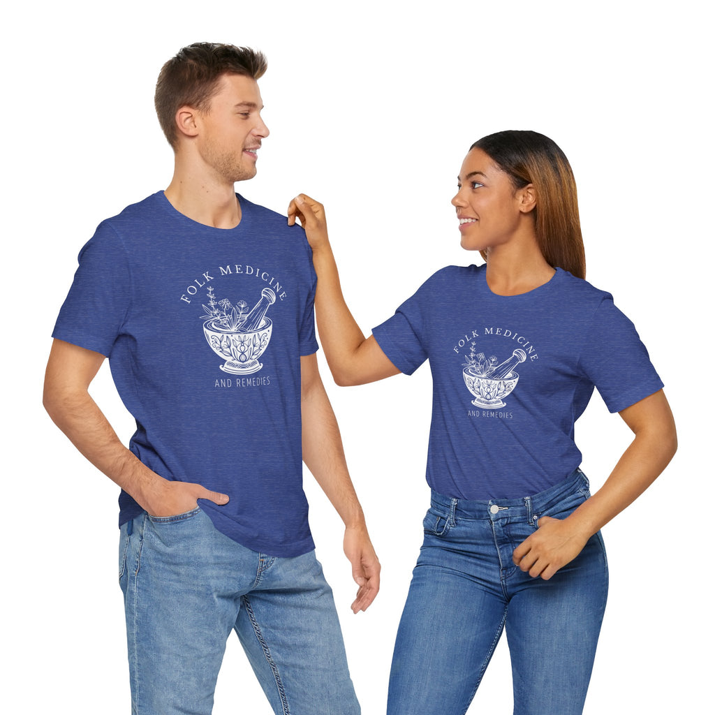 Unisex Short Sleeve T-Shirt, White Logo