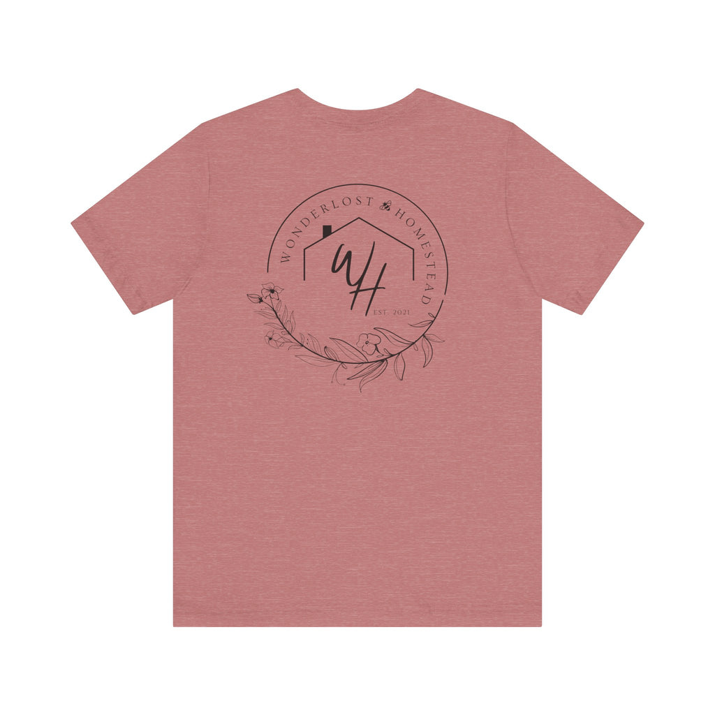 Unisex Short Sleeve T-Shirt, Black Logo (Front/Back Designs)