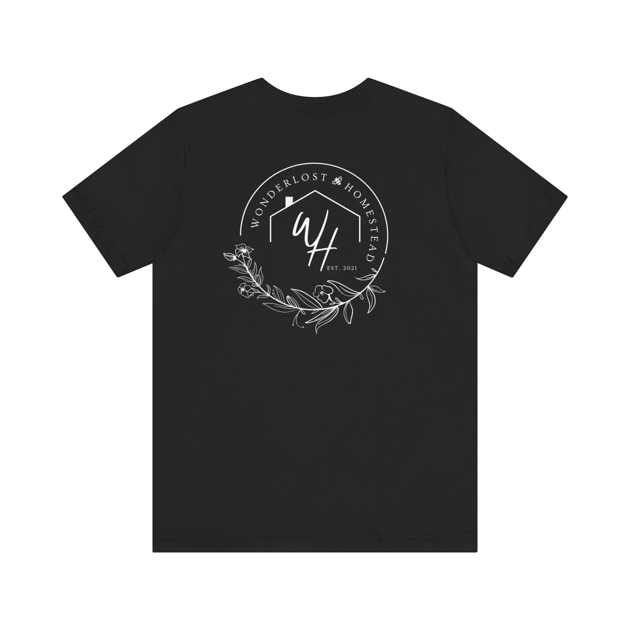 Unisex Short Sleeve T-Shirt, White Logo (Front/Back Designs)
