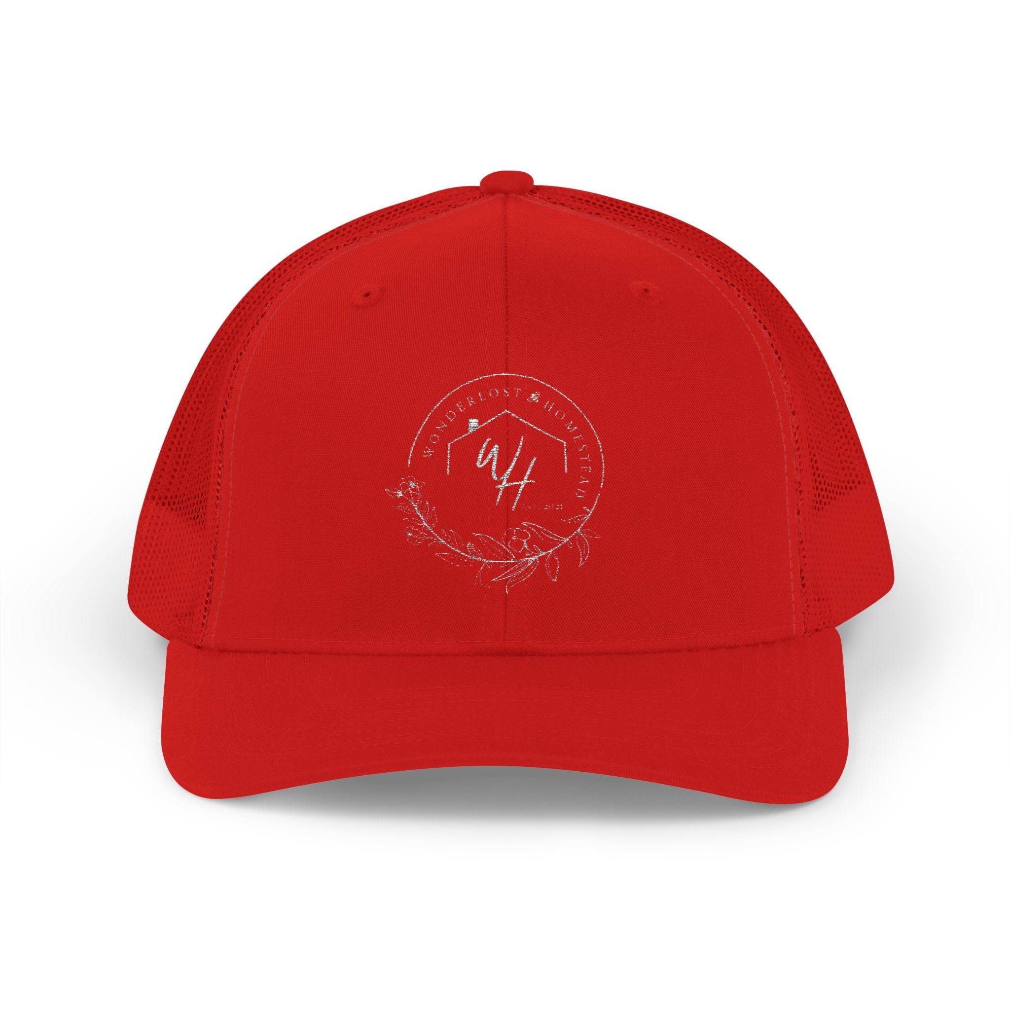 Snapback Trucker Cap, White Logo
