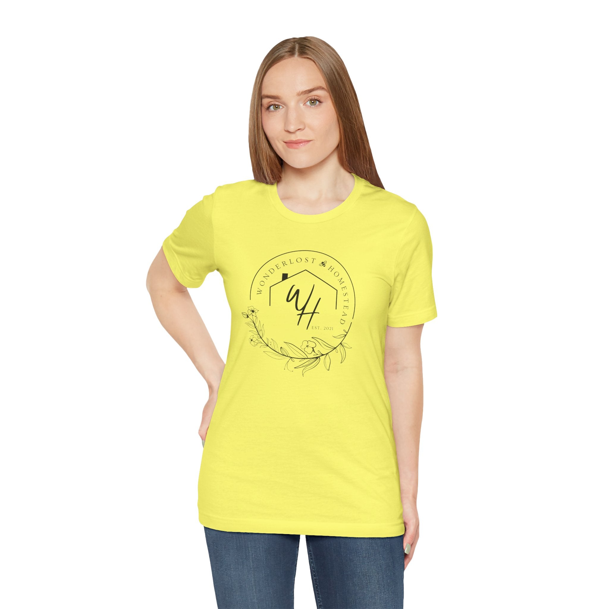 Unisex Short Sleeve T-Shirt, Black Logo