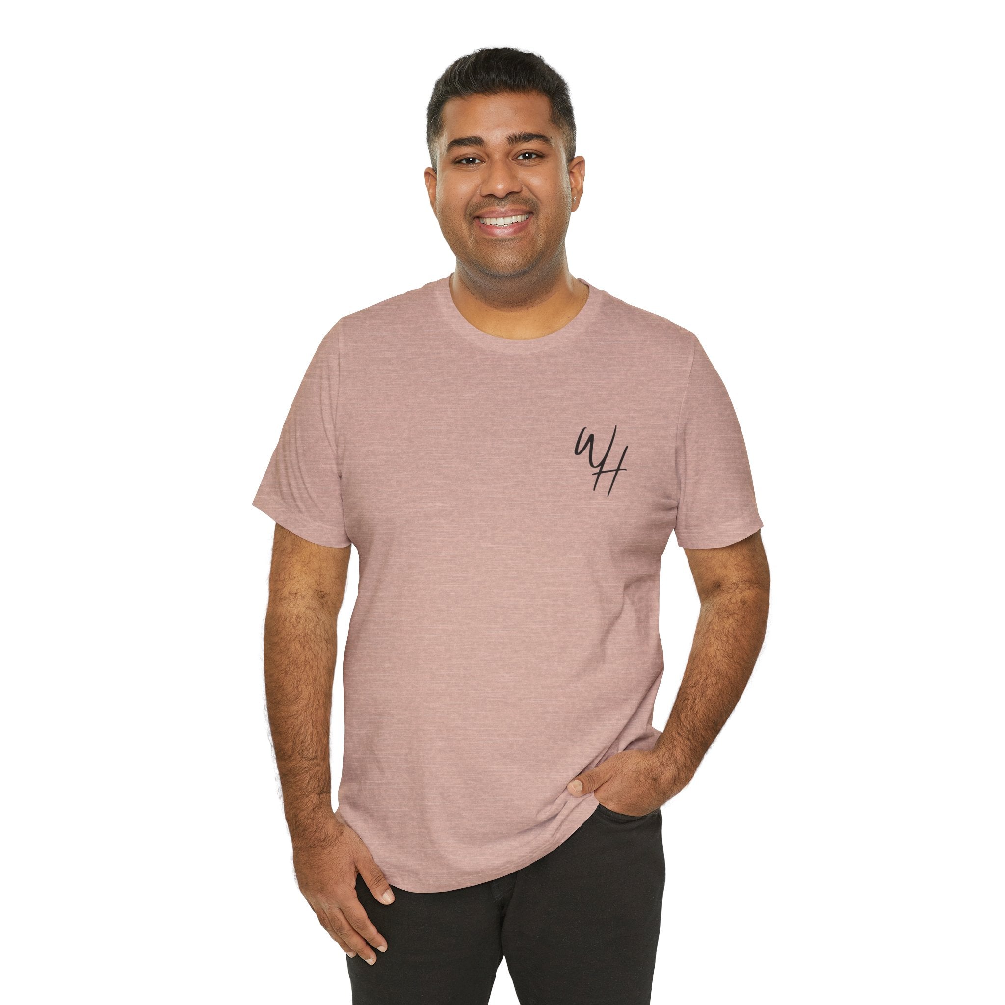 Unisex Short Sleeve T-Shirt, Black Logo (Front/Back Designs)