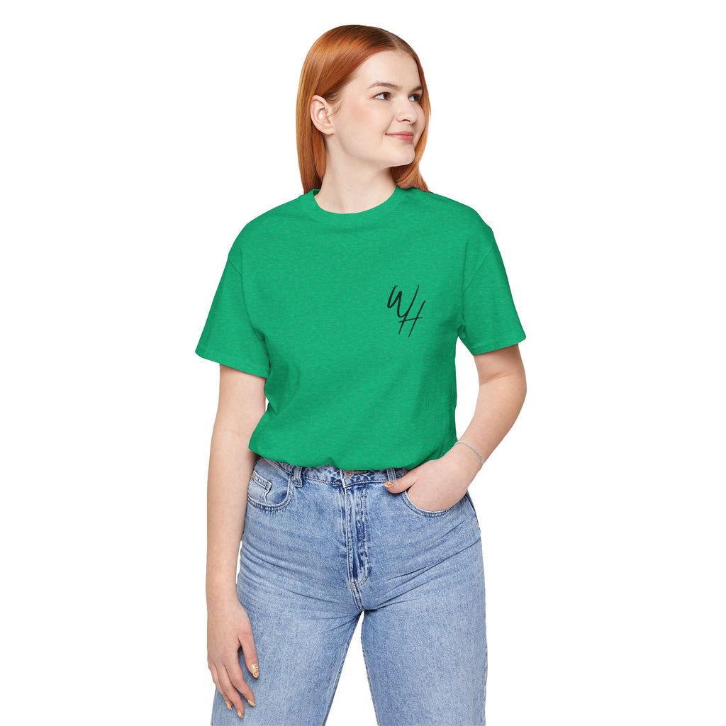 Unisex Short Sleeve T-Shirt, Black Logo (Front/Back Designs)