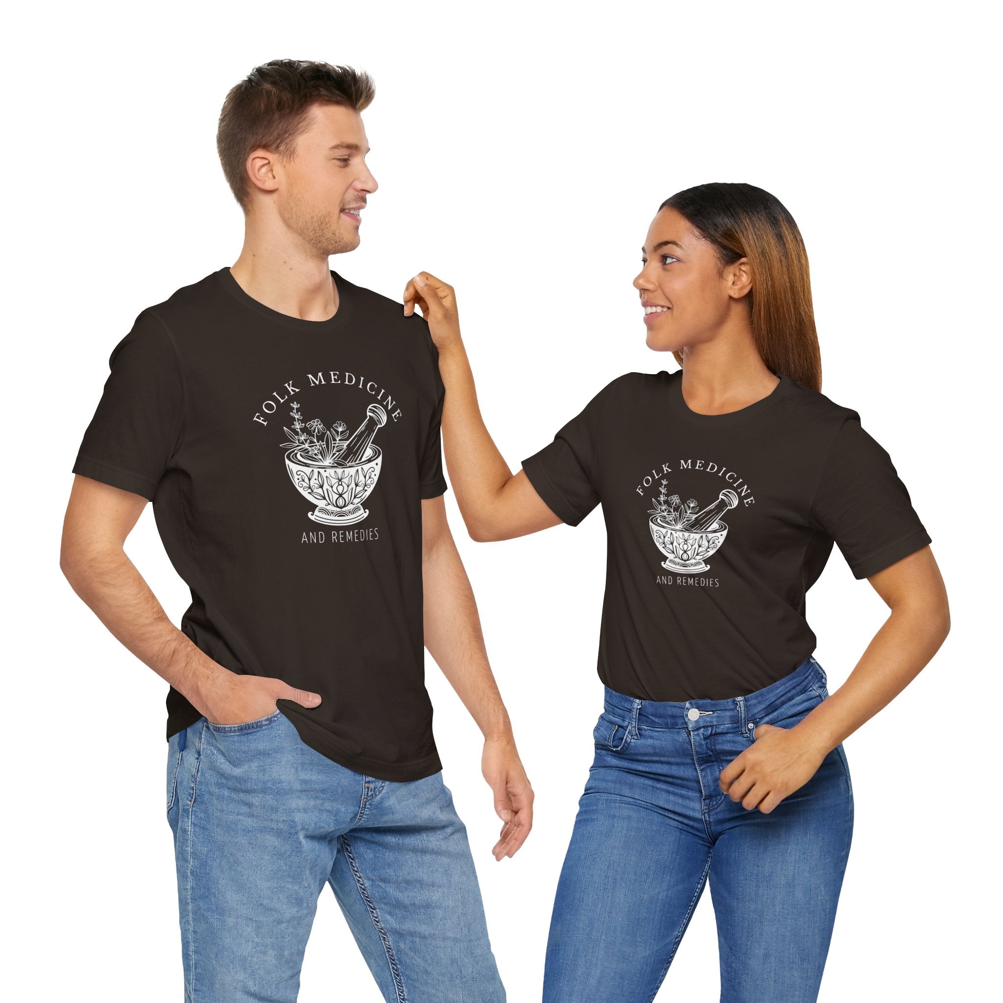 Unisex Short Sleeve T-Shirt, White Logo