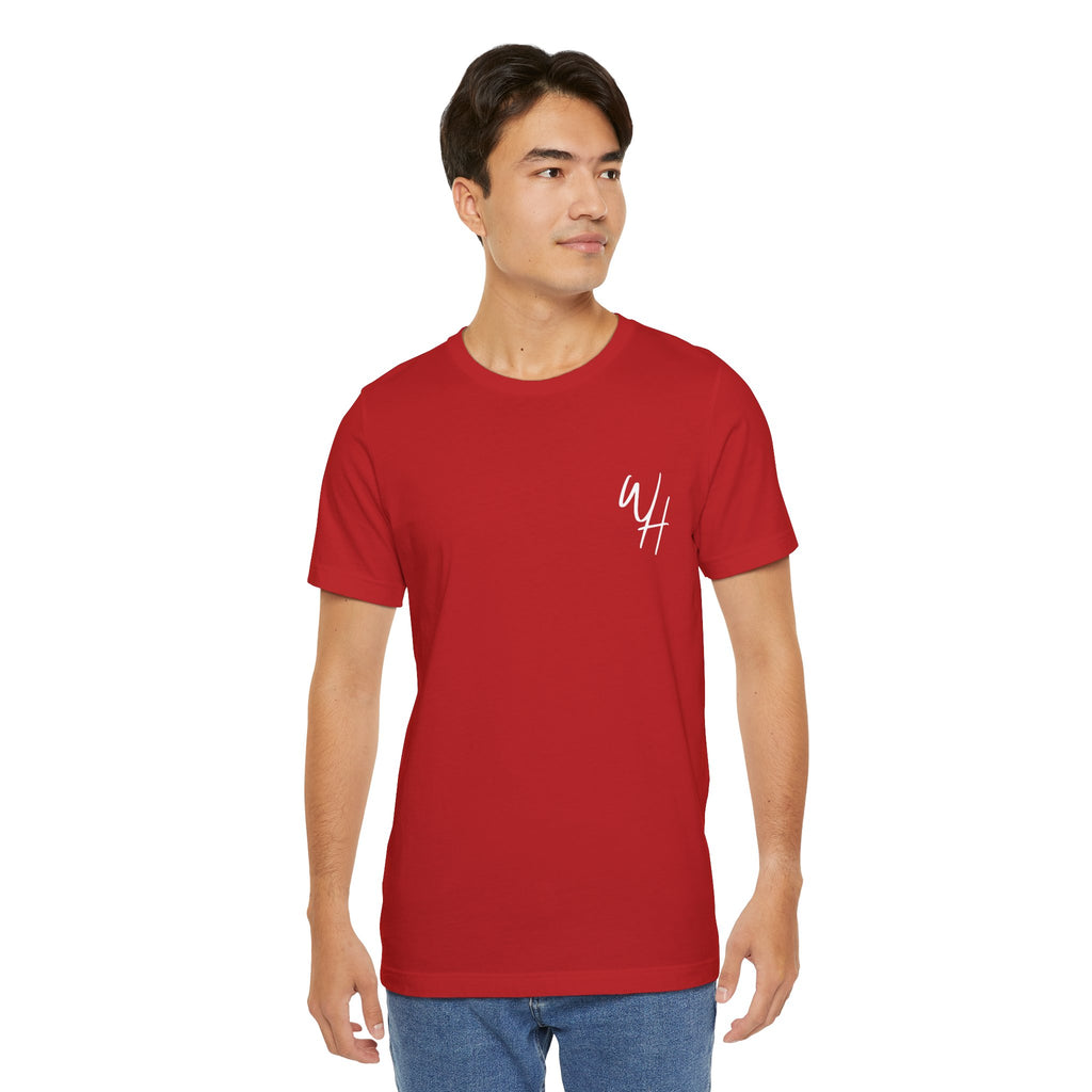 Unisex Short Sleeve T-Shirt, White Logo (Front/Back Designs)