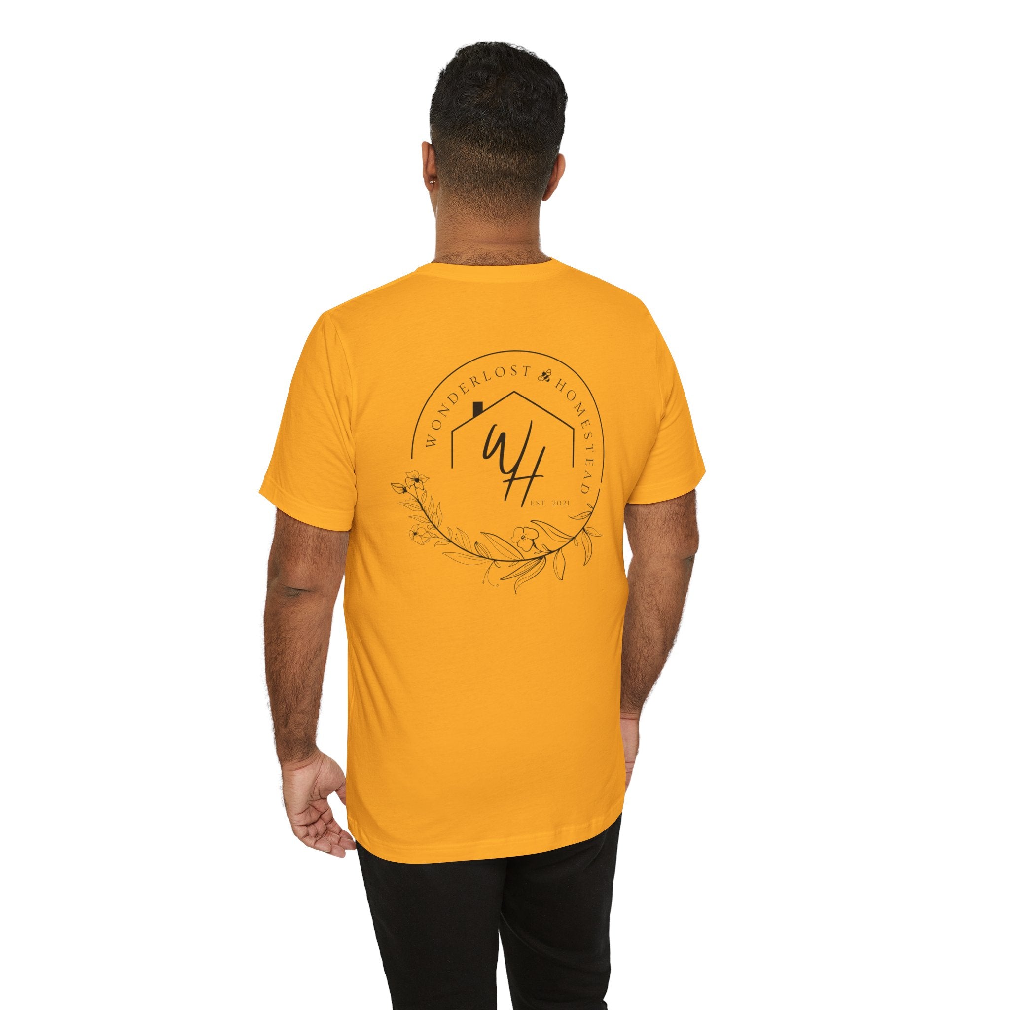 Unisex Short Sleeve T-Shirt, Black Logo (Front/Back Designs)