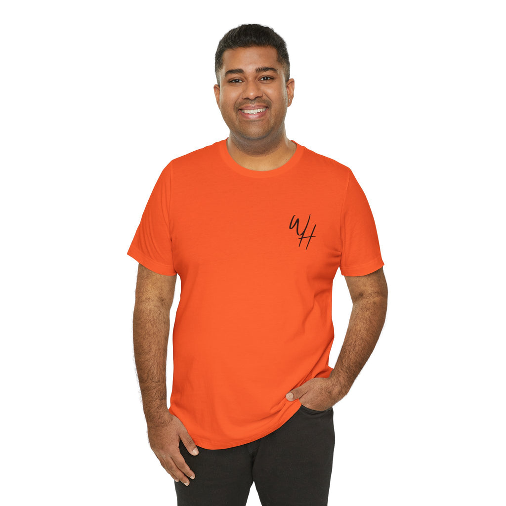Unisex Short Sleeve T-Shirt, Black Logo (Front/Back Designs)