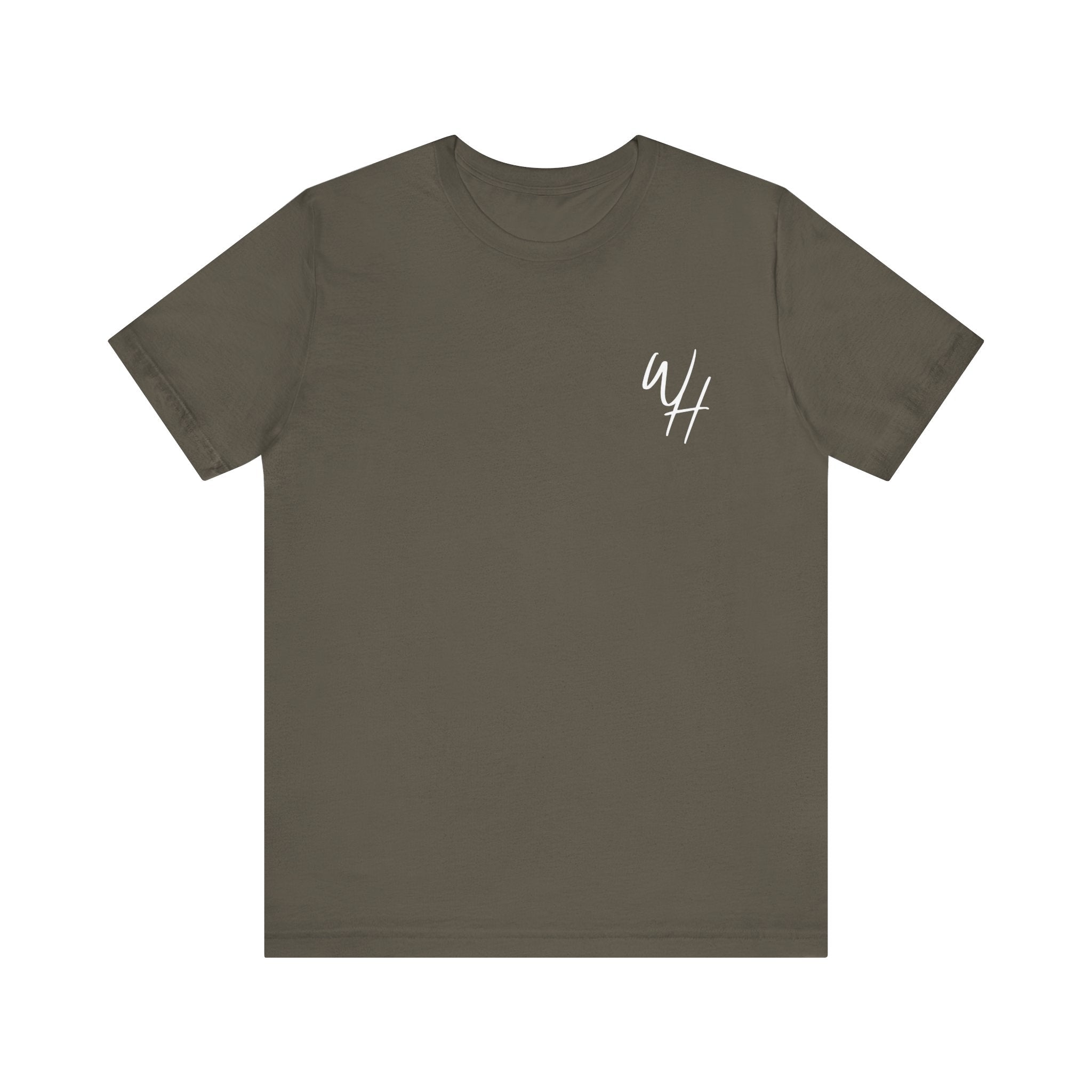 Unisex Short Sleeve T-Shirt, White Logo (Front/Back Designs)