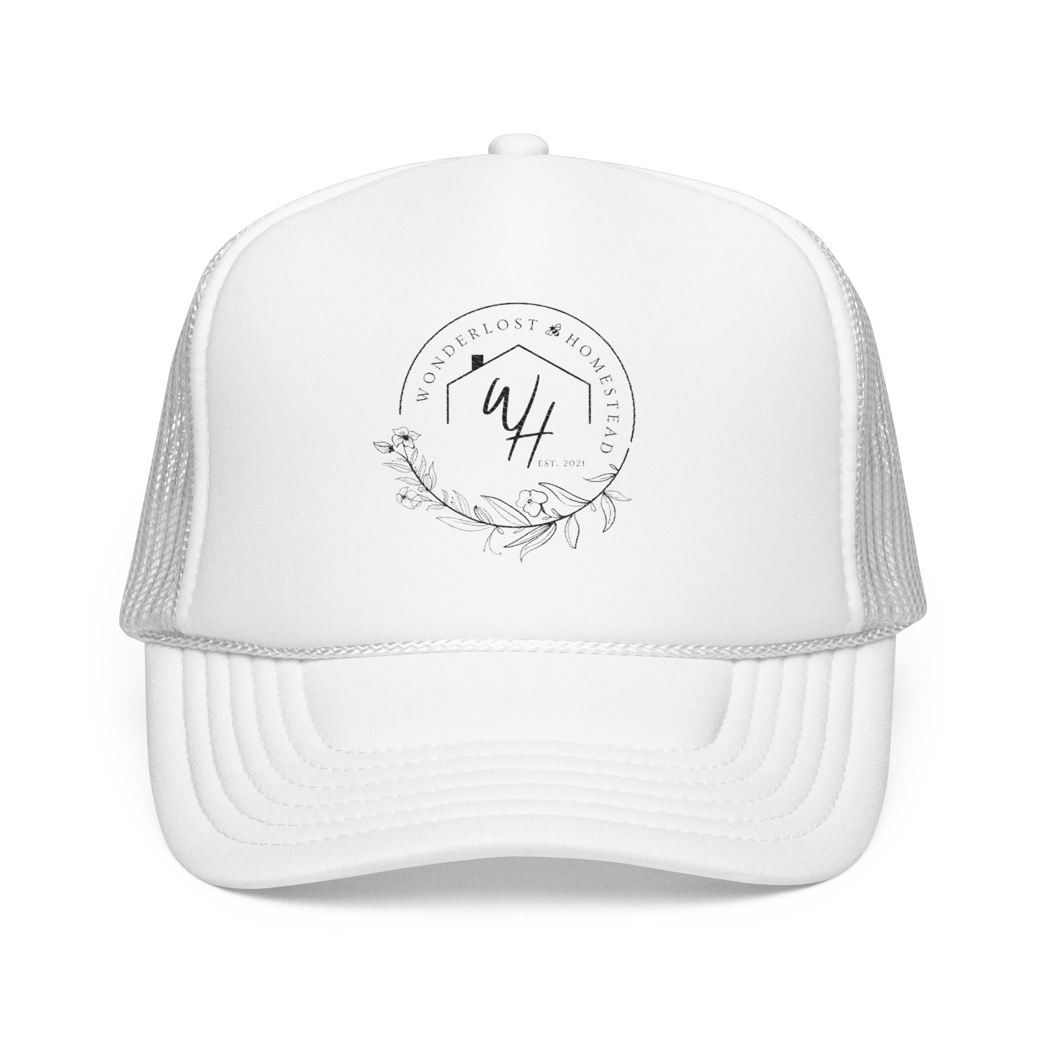Foam Trucker Hat, Black Logo