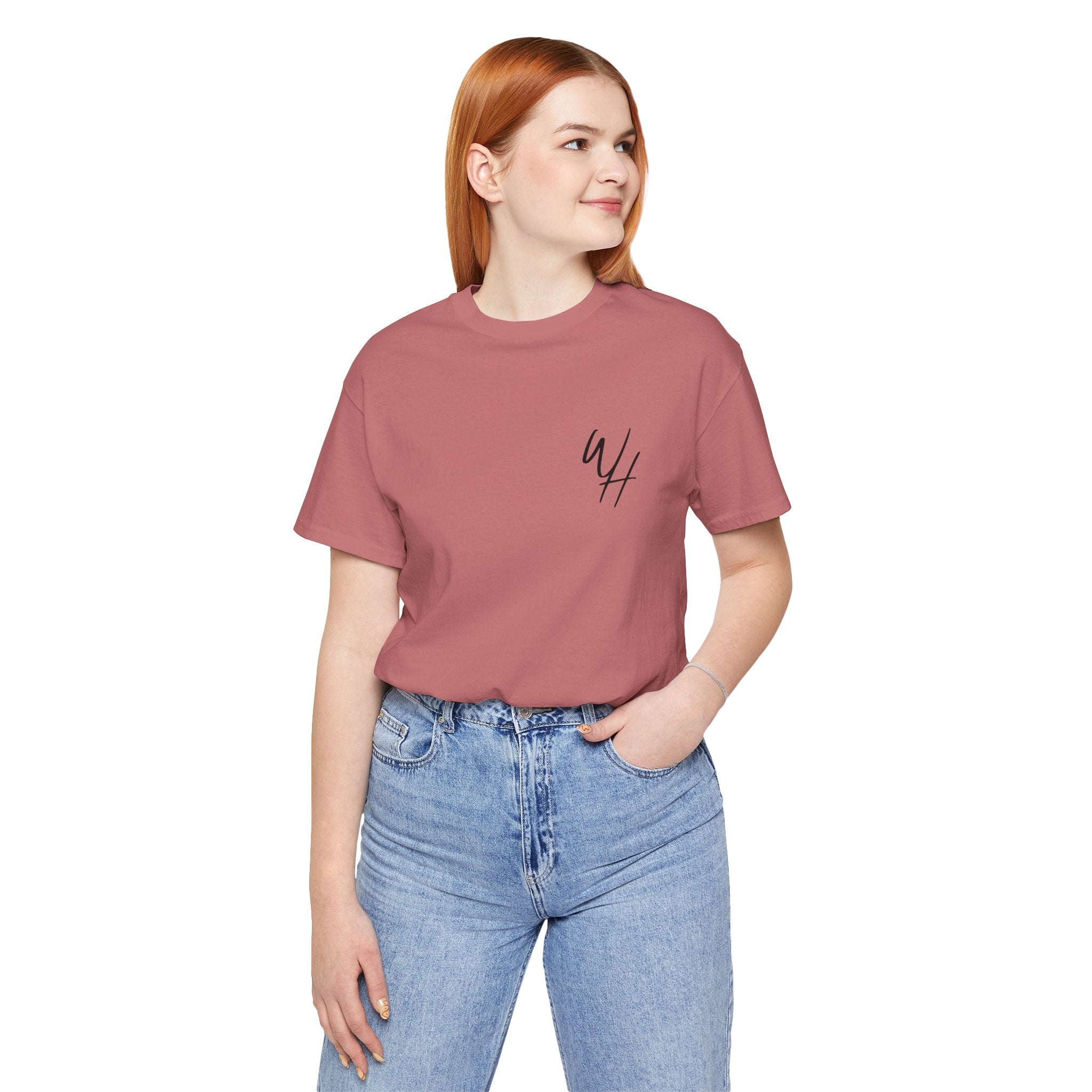 Unisex Short Sleeve T-Shirt, Black Logo (Front/Back Designs)