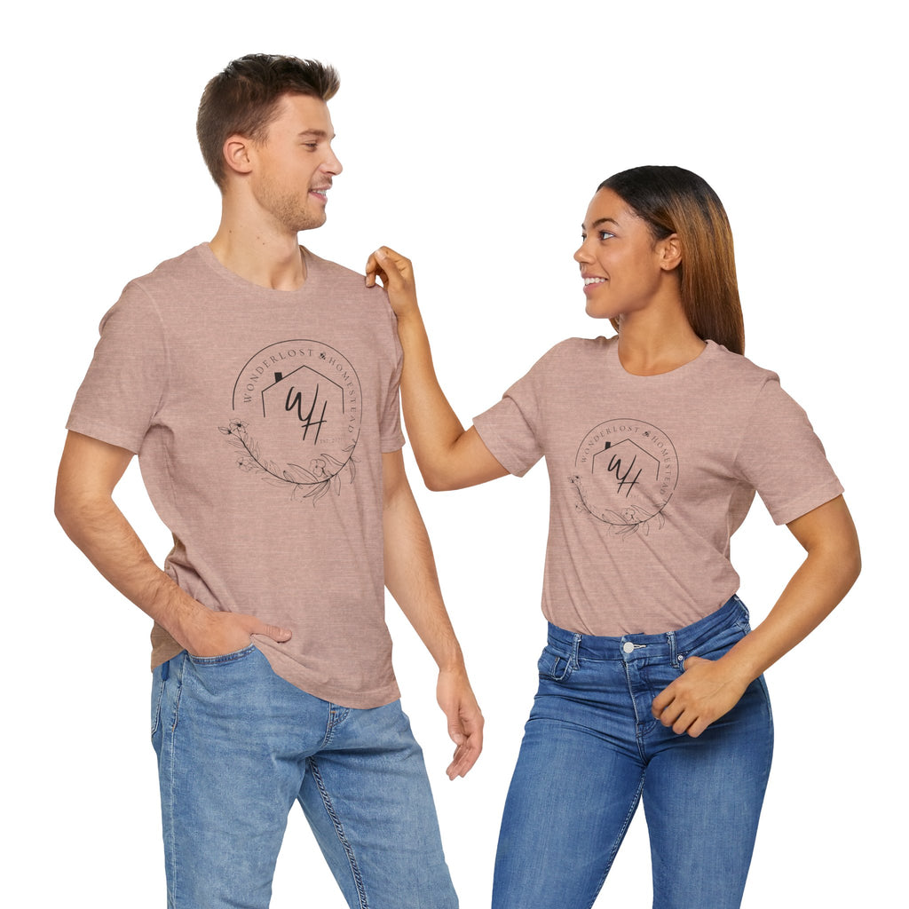 Unisex Short Sleeve T-Shirt, Black Logo