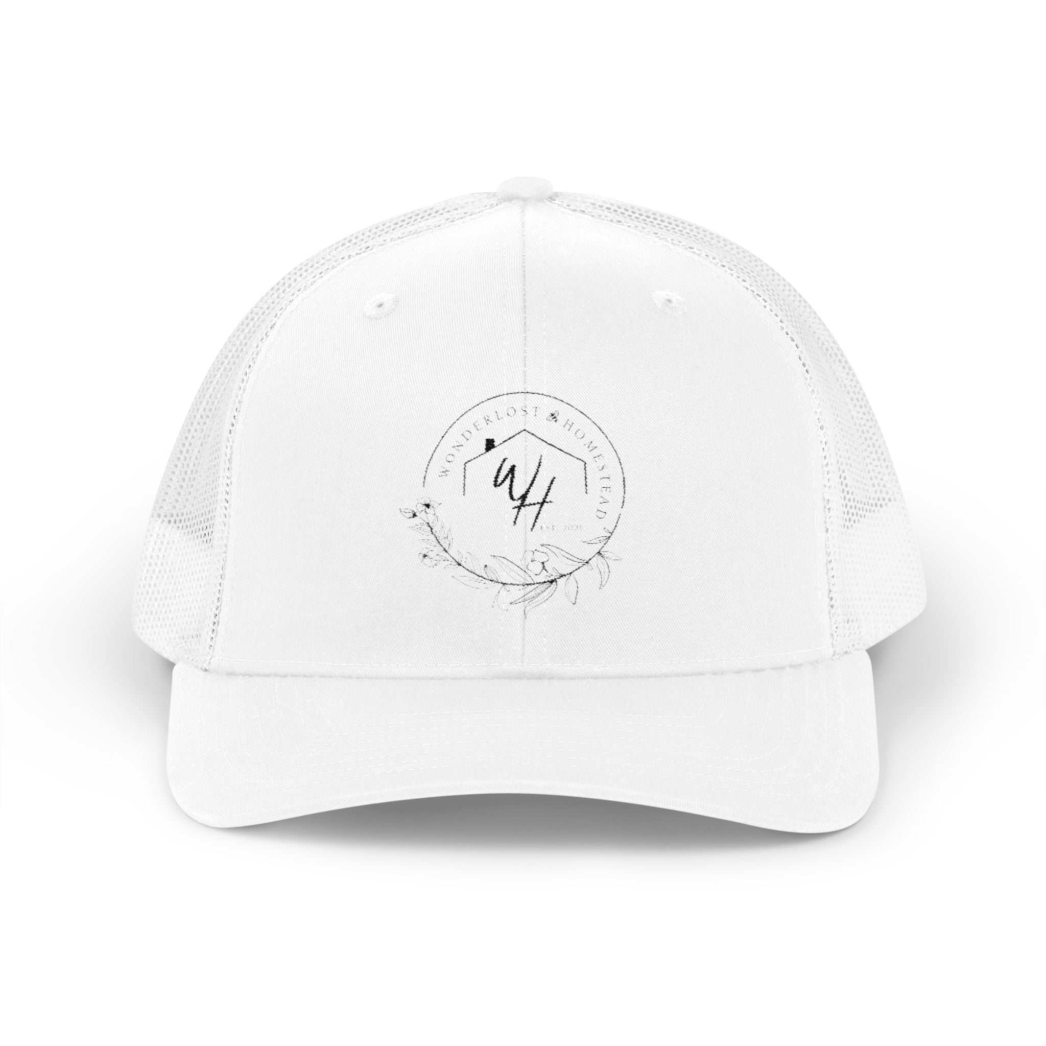 Snapback Trucker Cap, Black Logo