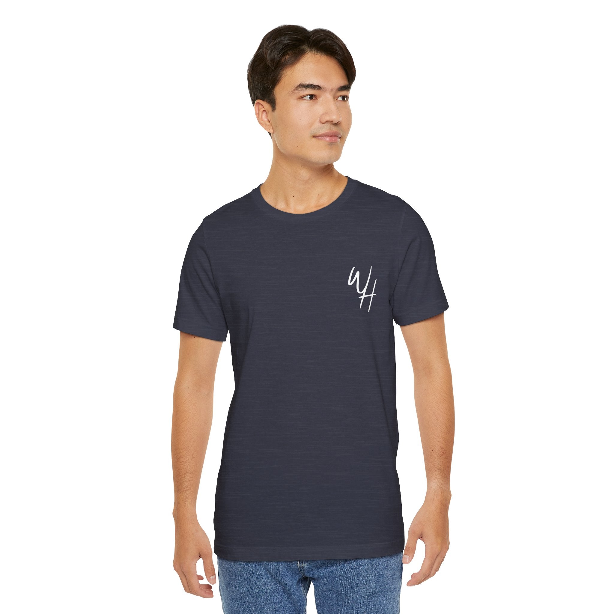 Unisex Short Sleeve T-Shirt, White Logo (Front/Back Designs)