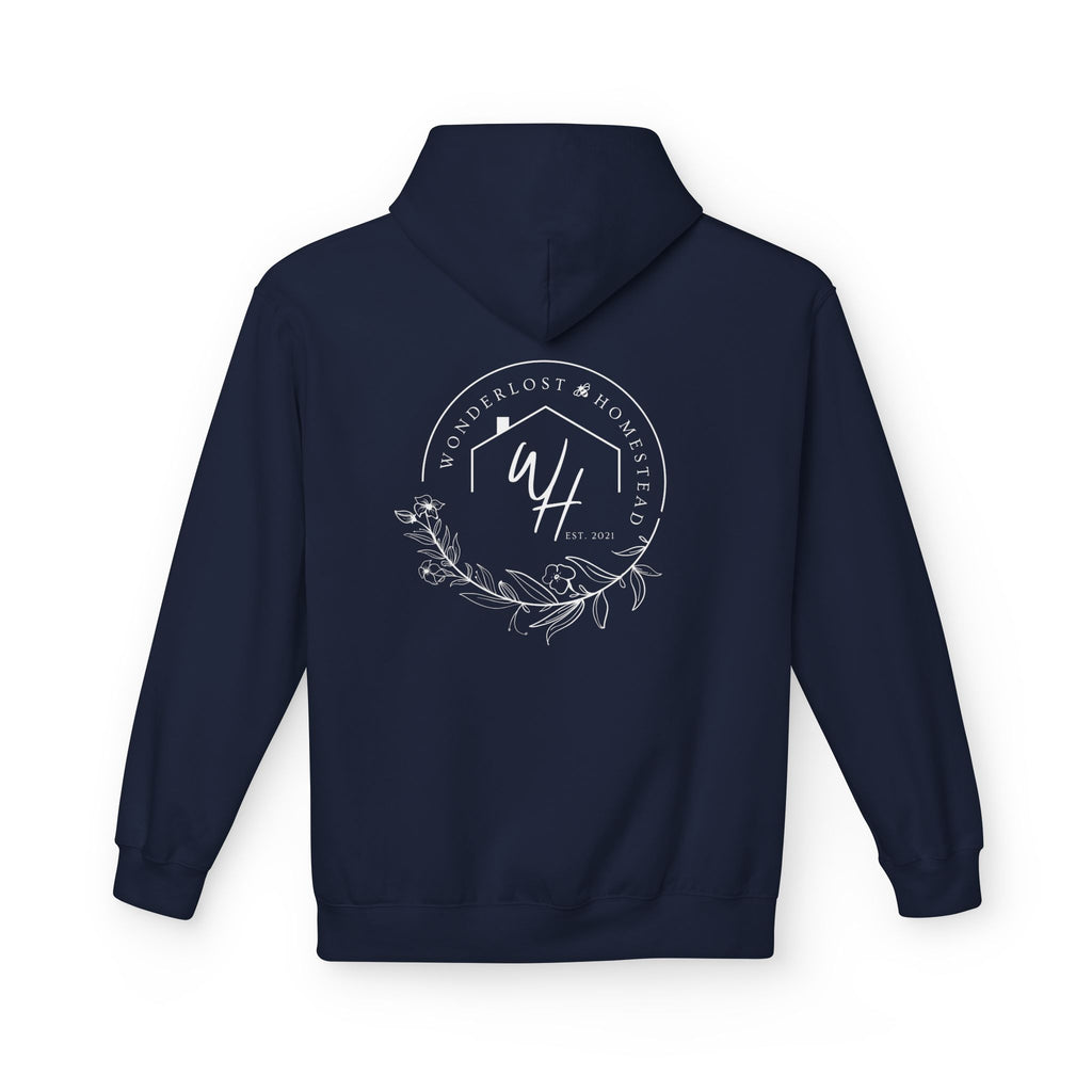 Unisex Hoodie, White Logo (Front/Back Designs)
