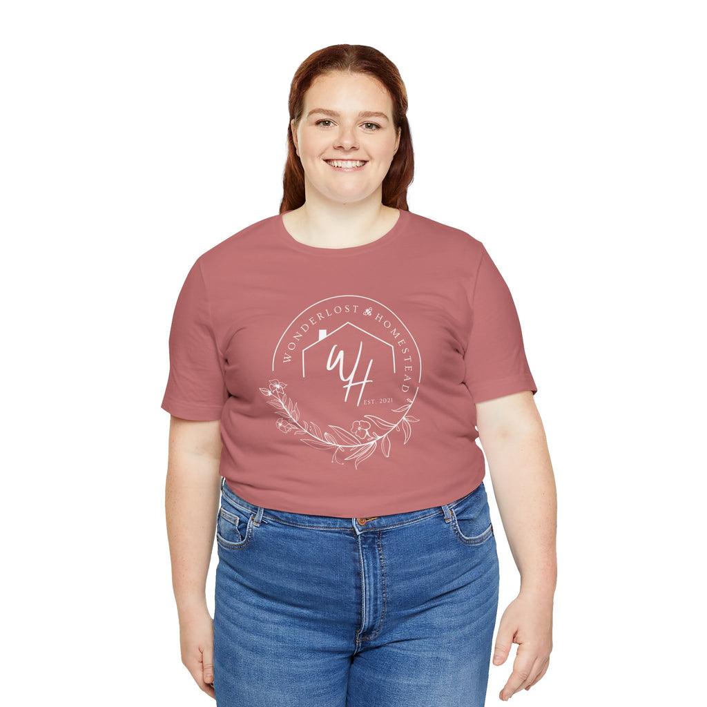 Unisex Short Sleeve T-Shirt, White Logo