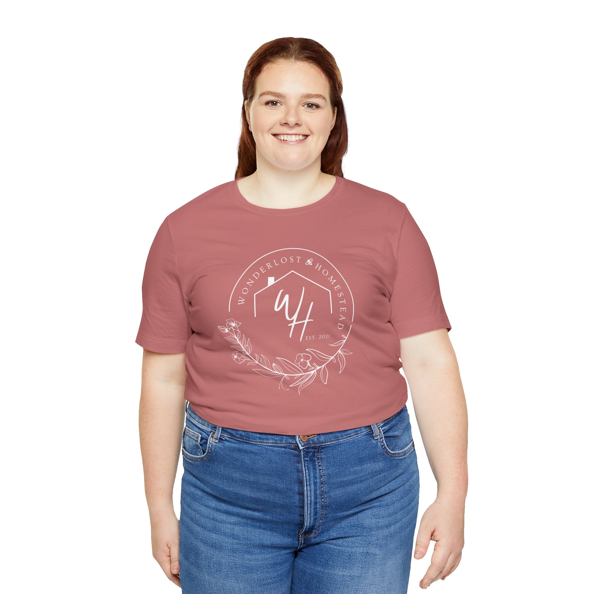 Unisex Short Sleeve T-Shirt, White Logo