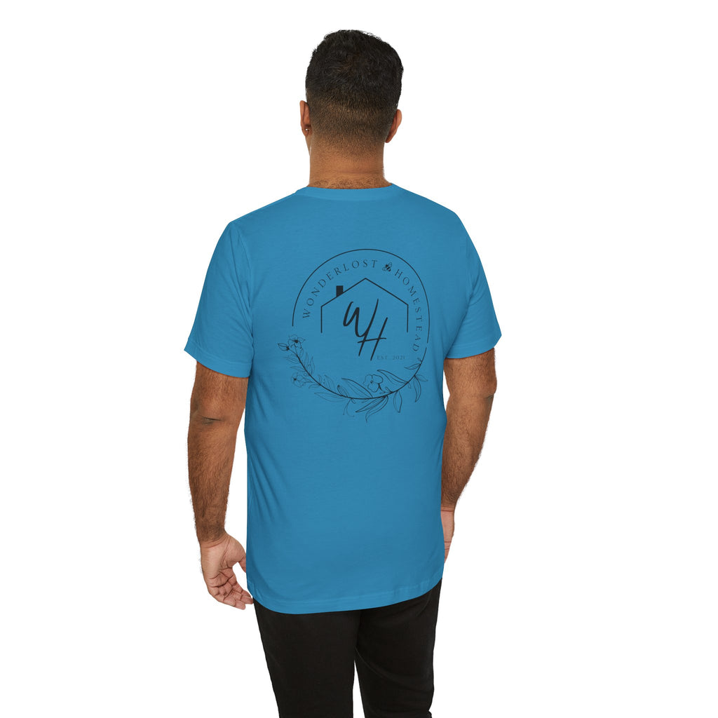 Unisex Short Sleeve T-Shirt, Black Logo (Front/Back Designs)