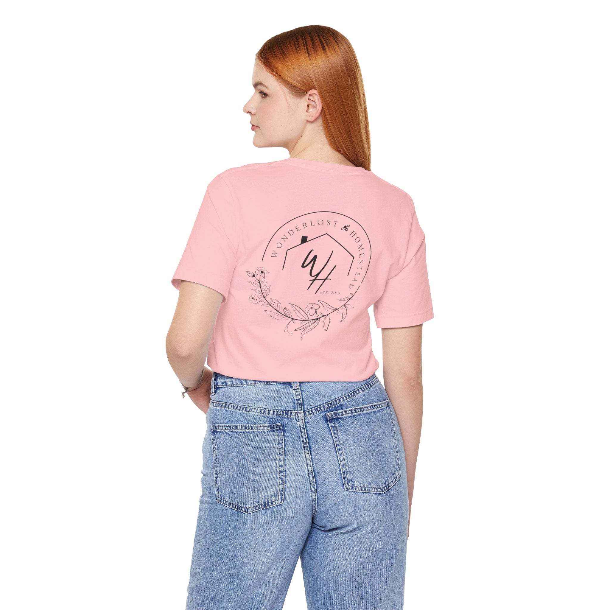 Unisex Short Sleeve T-Shirt, Black Logo (Front/Back Designs)