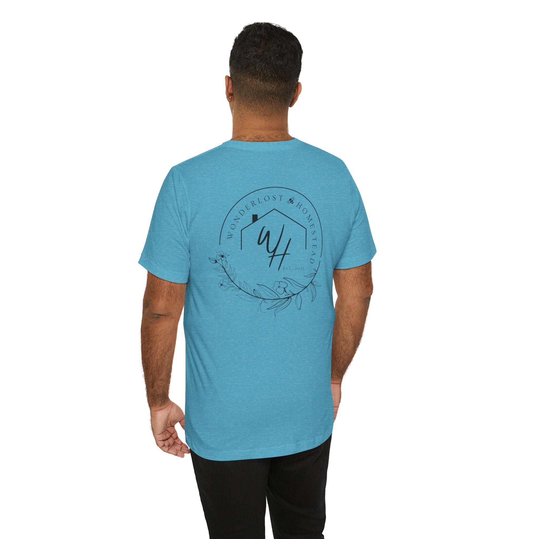 Unisex Short Sleeve T-Shirt, Black Logo (Front/Back Designs)