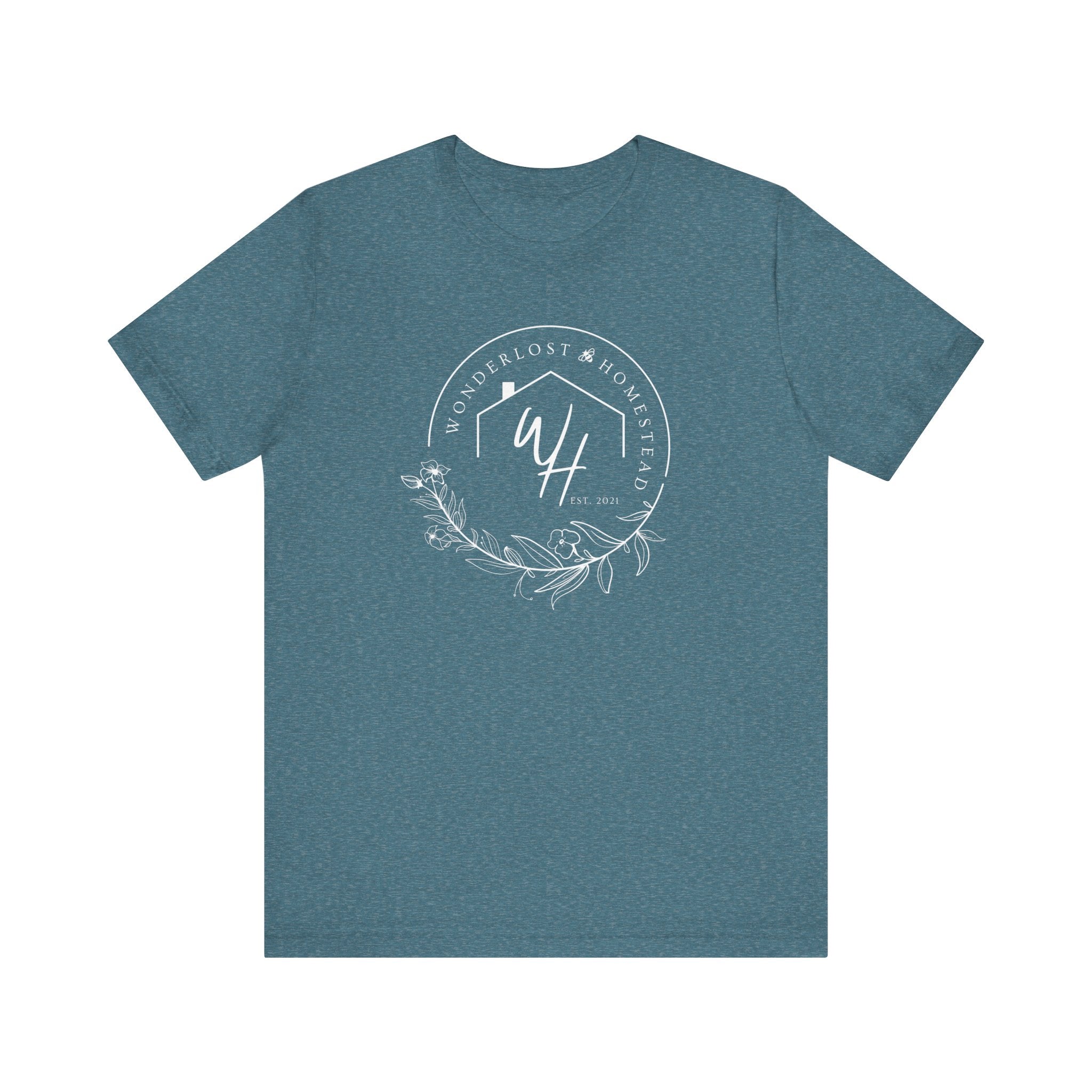 Unisex Short Sleeve T-Shirt, White Logo
