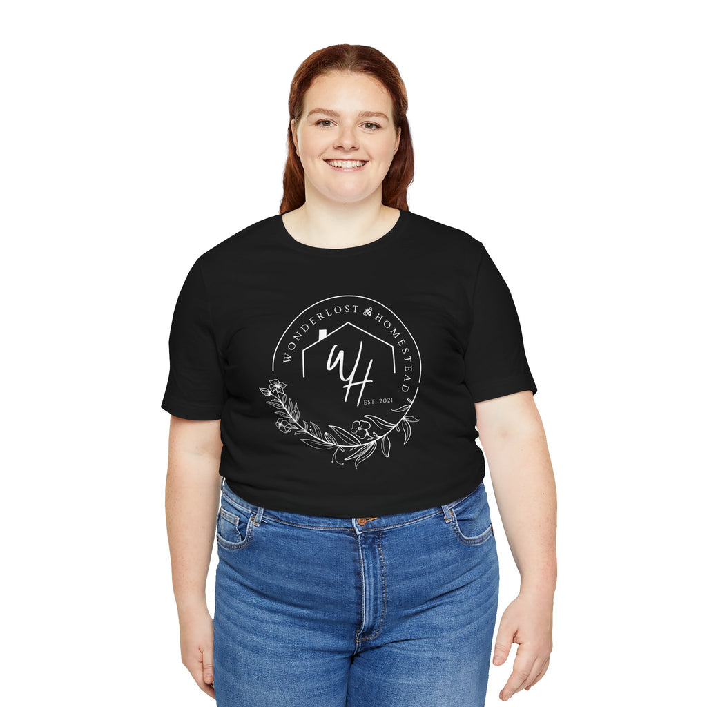 Unisex Short Sleeve T-Shirt, White Logo