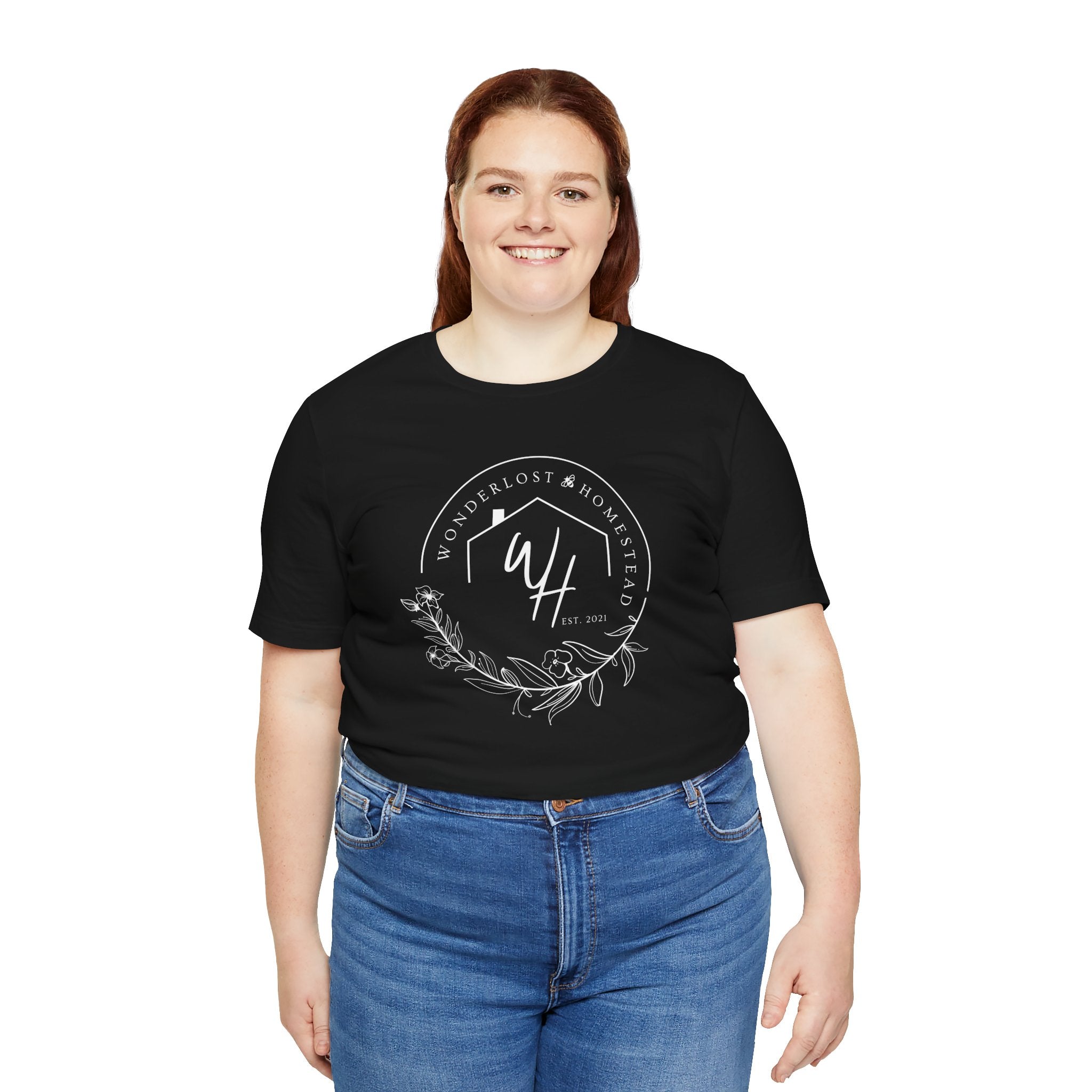 Unisex Short Sleeve T-Shirt, White Logo